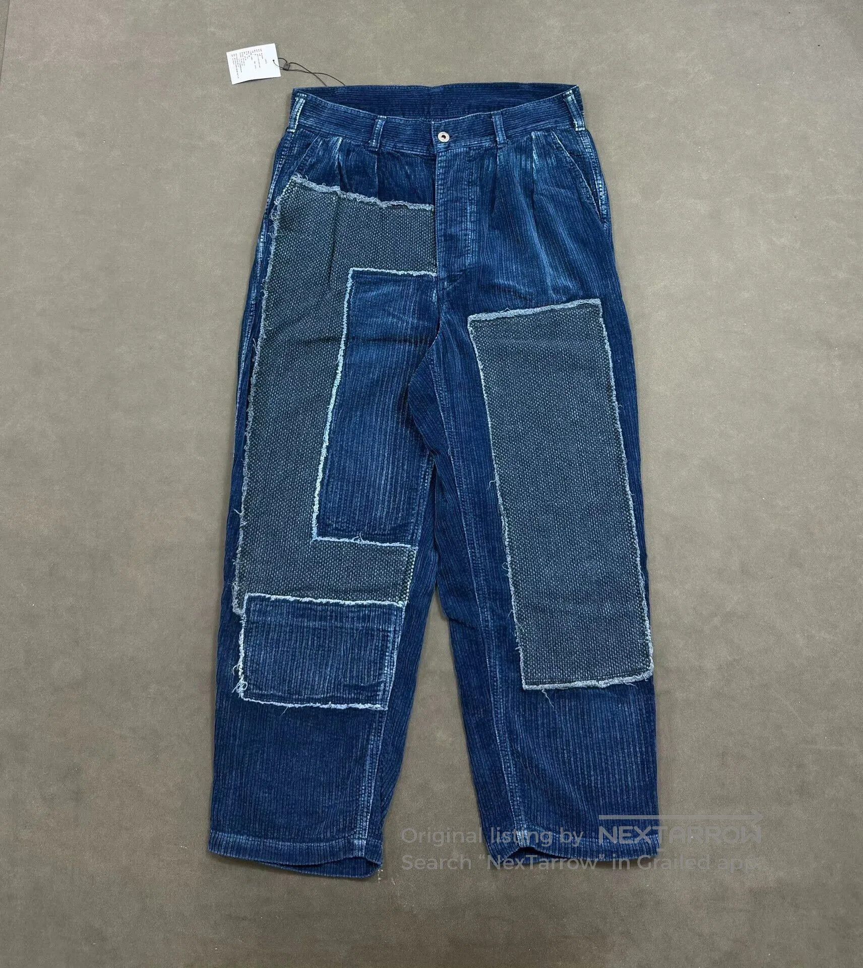 Madness madness kendogi corduroy pants blue dyed. Size US 40 / EU 56 - 1 Thumbnail