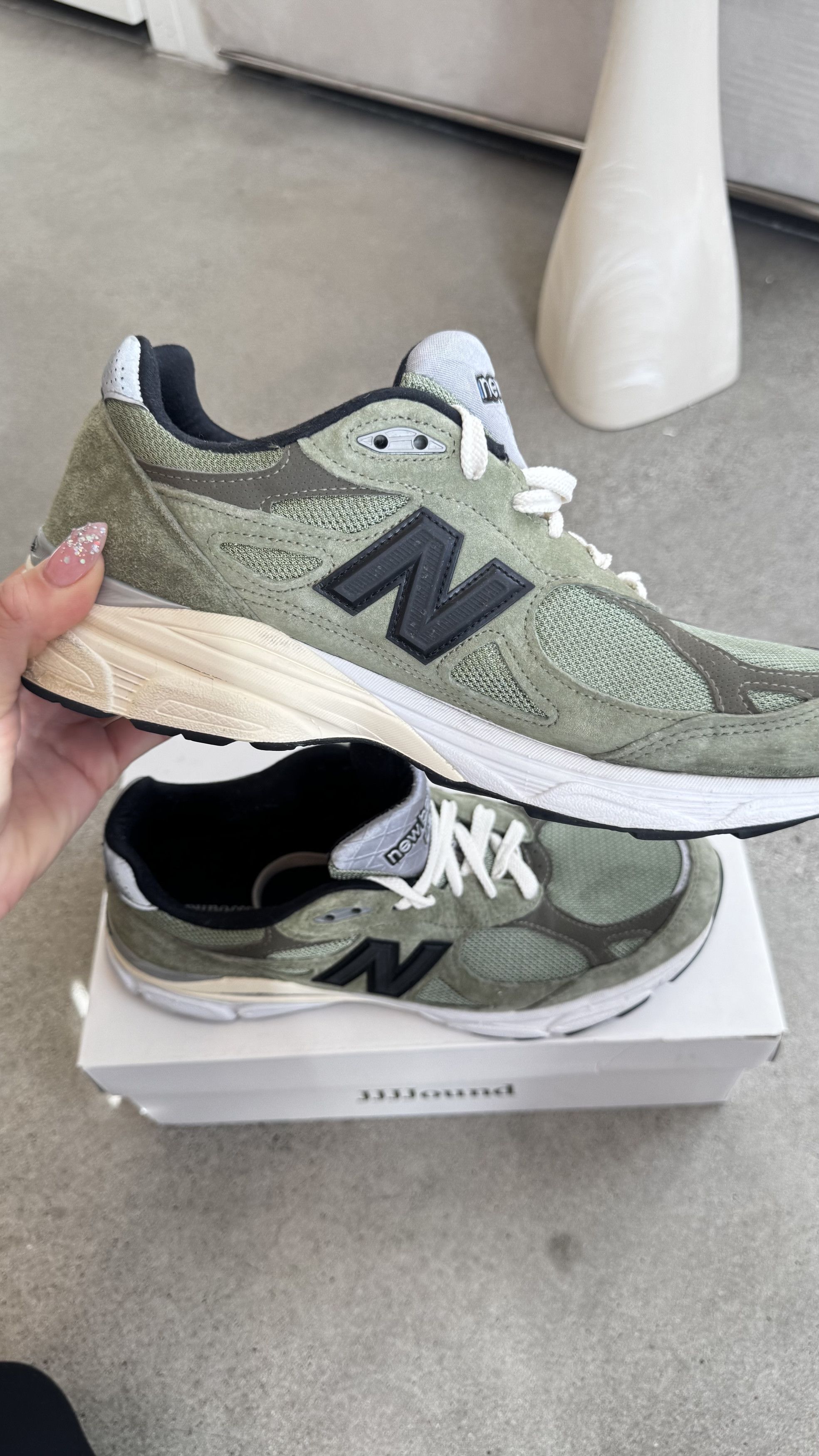JJJJound × New Balance New Balance 990v3 JJJJound Olive Size 10.5 Made in USA Size US 10.5 / EU 43-44 - 2 Thumbnail