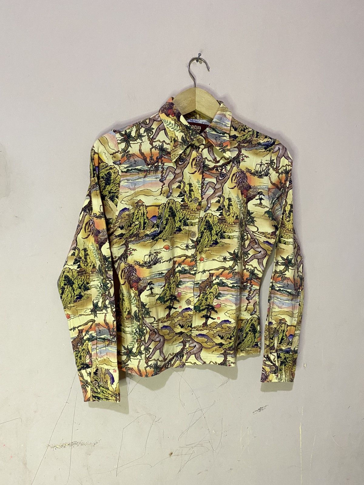 Japanese Brand 2000s Mash Mania Zoo Art Over Print Long Sleeve Size XS / US 0-2 / IT 36-38 - 2 Thumbnail