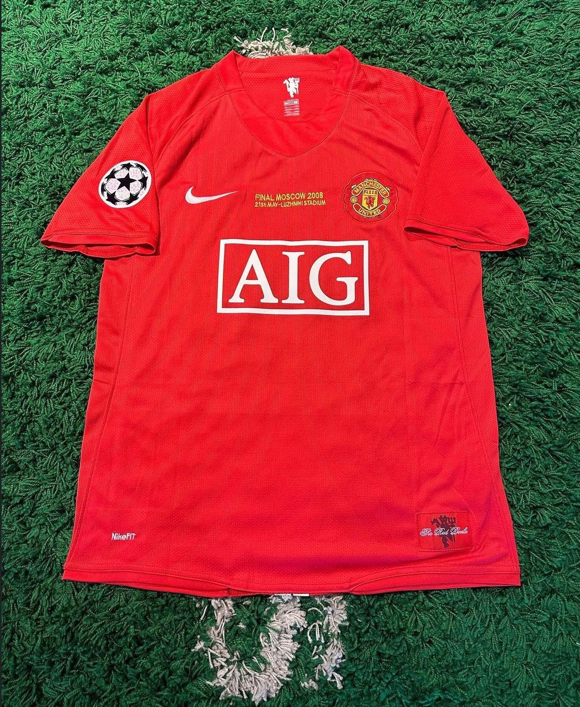 Vintage Manchester united ronaldo retro jersey Size US XL / EU 56 / 4 - 1 Thumbnail