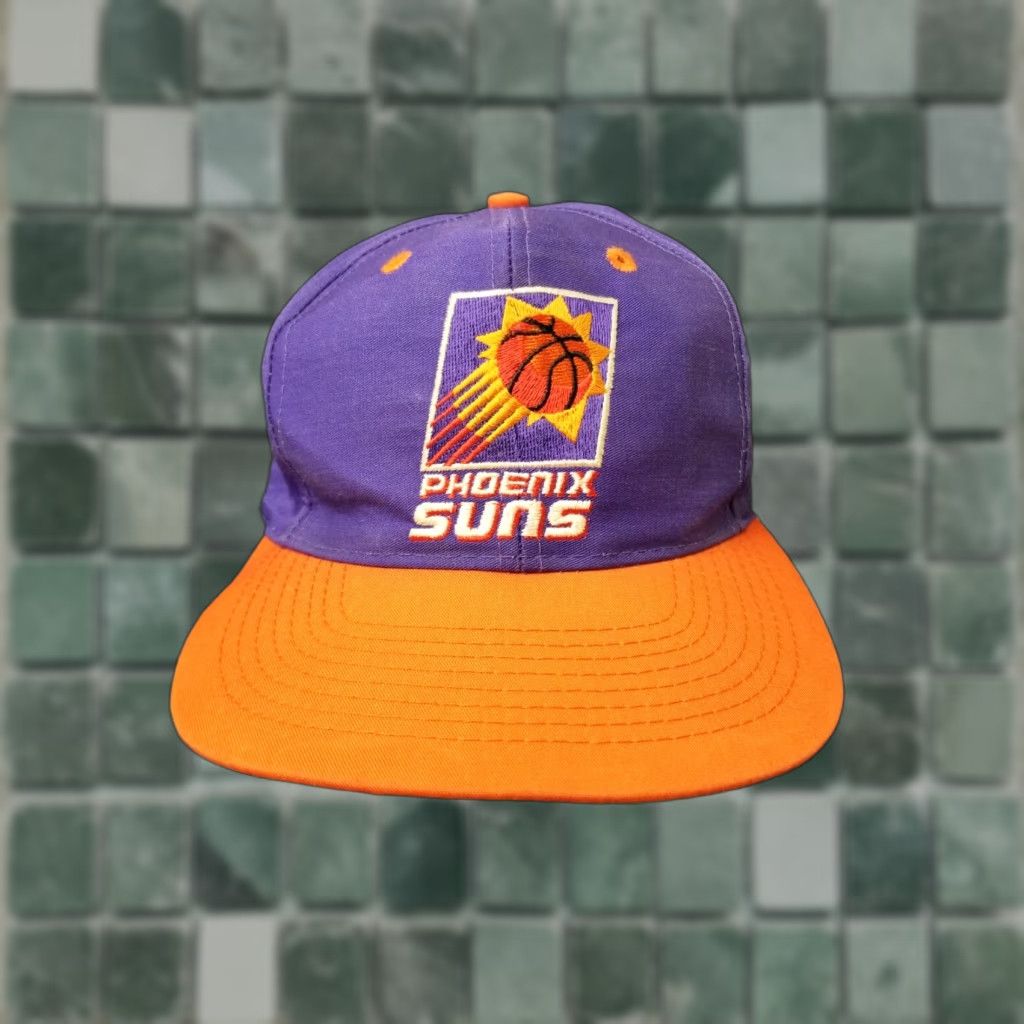 Logo 7 VINTAGE 90's PHOENIX SUNS NBA BASKETBALL LOGO SNAPBACK HAT Logo 7 Men One Size Purple Hats Men Size ONE SIZE - 1 Thumbnail
