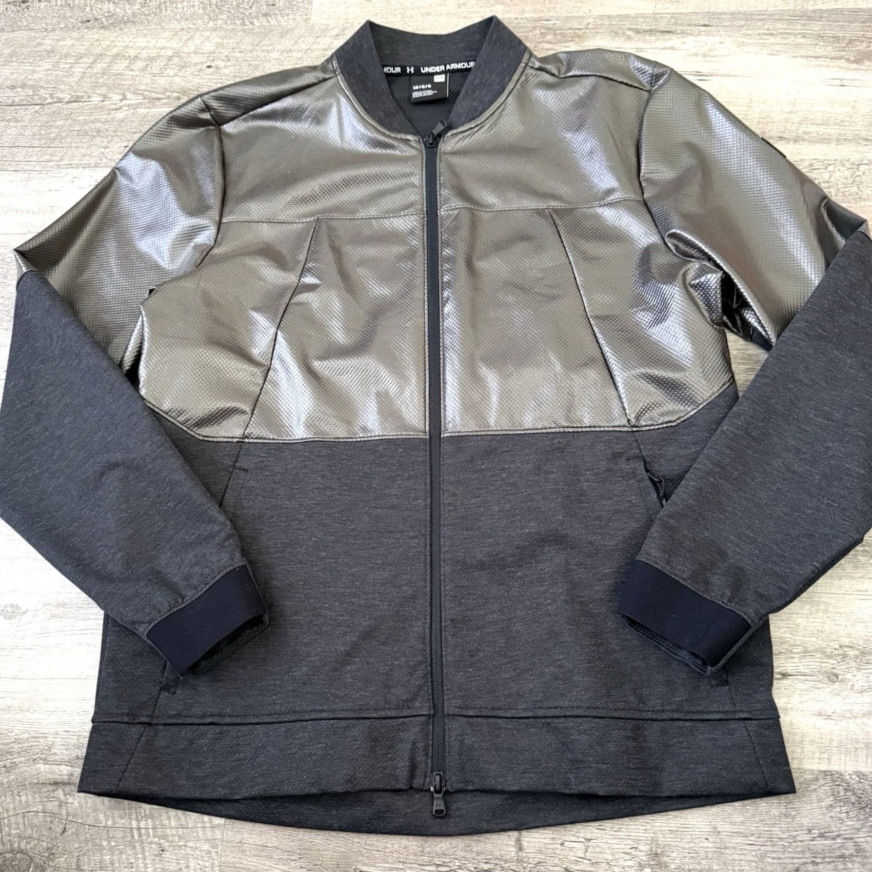 Under Armour Under Armour UA Unstoppable Swacket Jacket Mens Large Full Zip Bomber Gray Size US L / EU 52-54 / 3 - 7 Thumbnail