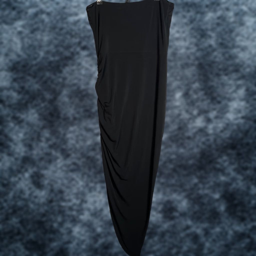 Forever 21 FOREVER 21 Womens Maxi Dress Strapless Black L Draped Detail NEW! Size L / US 10 / IT 46 - 1 Thumbnail
