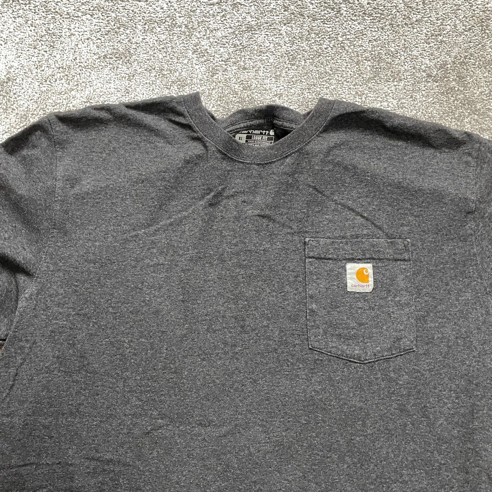 Carhartt VINTAGE Carhartt K87 Loose Fit T-Shirt Mens XL Gray Crew Neck Cotton Casual Pocket Tee Size US XL / EU 56 / 4 - 3 Thumbnail