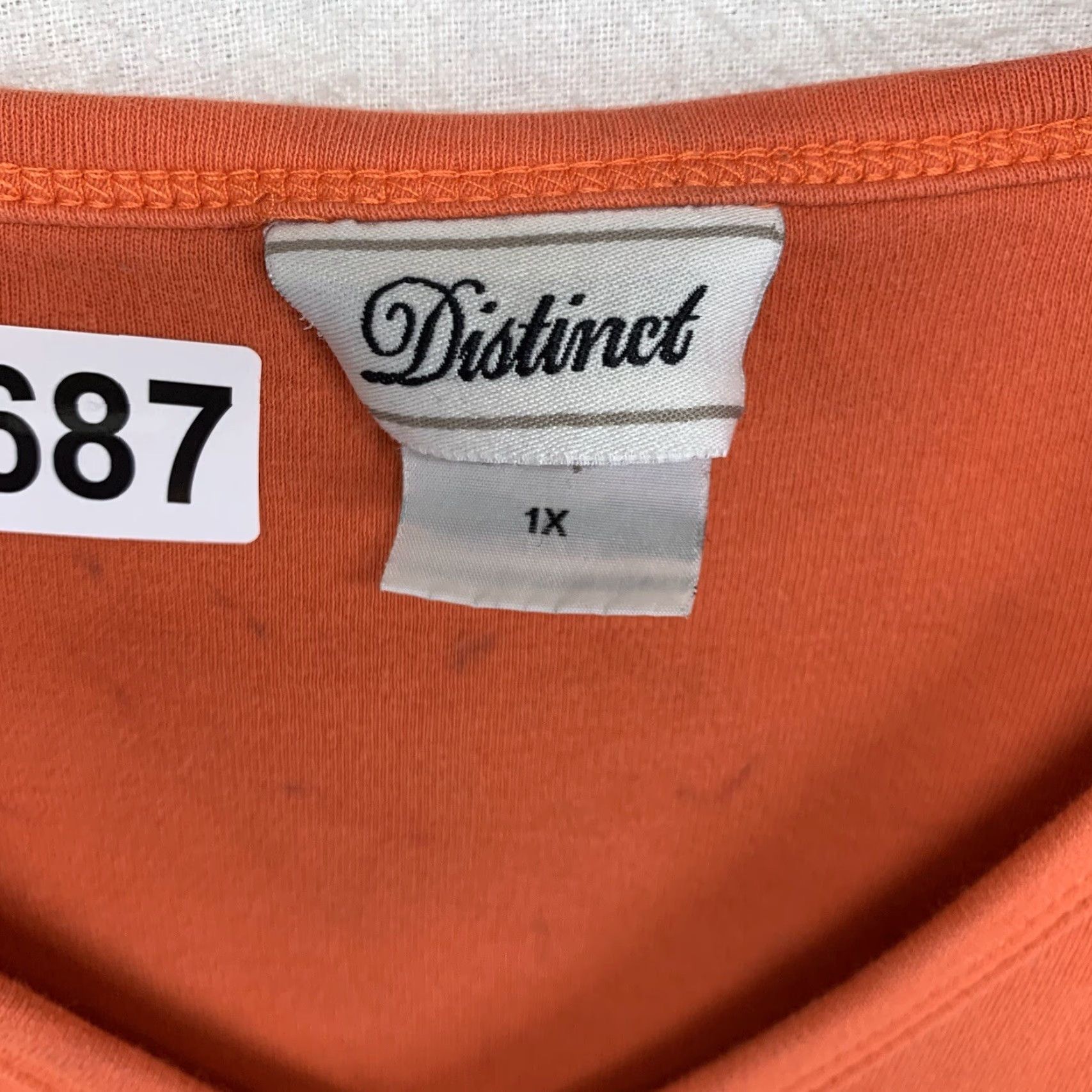 Vintage VINTAGE Women’s Cotton V-Neck T-Shirt 1X Plus Size Orange Alligator Sequin Embellished Beach Casual Size XL / US 12-14 / IT 48-50 - 7 Thumbnail