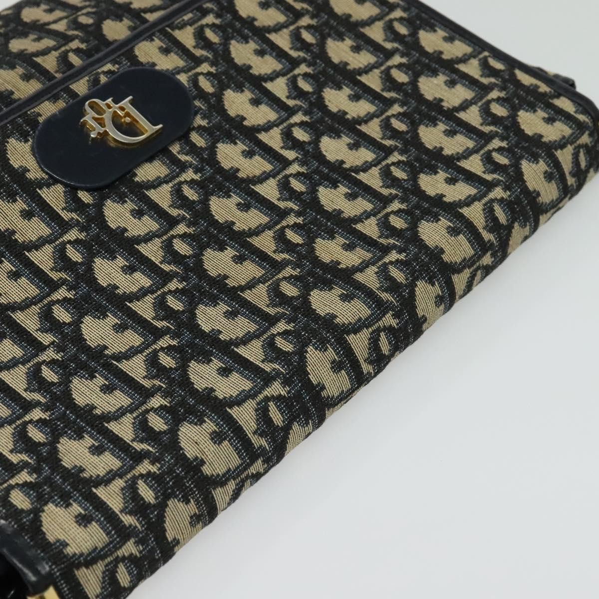 Dior DIOR Trotter Canvas Shoulder Bag Navy Gold Size ONE SIZE - 6 Thumbnail
