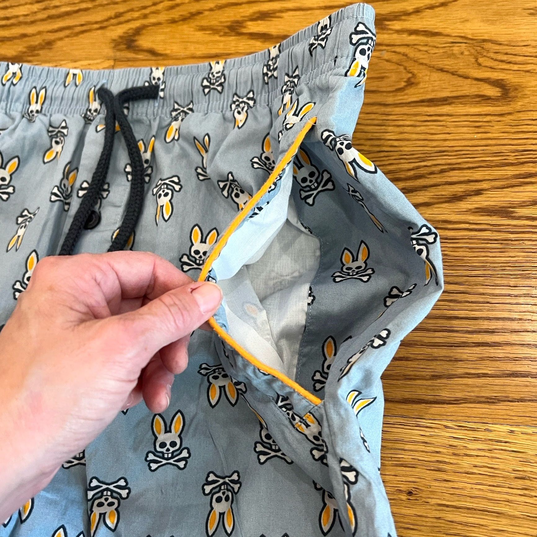 Psycho Bunny VINTAGE Psycho Bunny Jogger Pants Men Medium Blue Lounge Wear All Over Print Casual Travel Size US 31 - 6 Thumbnail