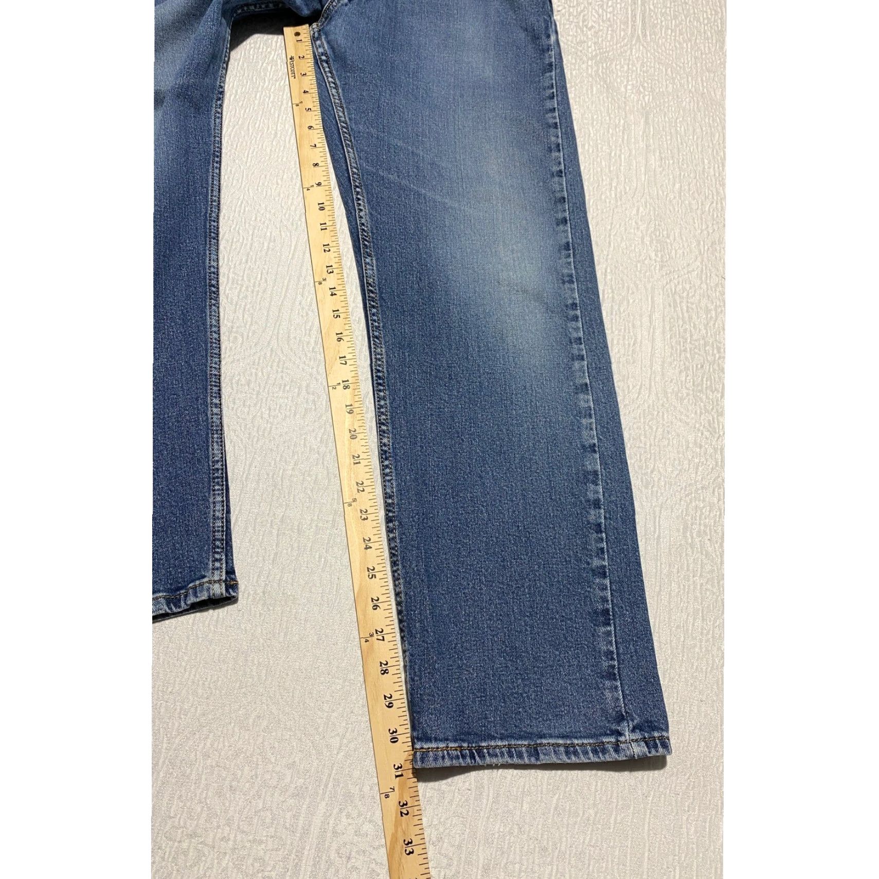 Levi's Levi's 505 Jeans Men Regular Blue Denim 38x32 Classic Casual Straight Five-Pocket Denim Pants Size US 38 / EU 54 - 7 Thumbnail