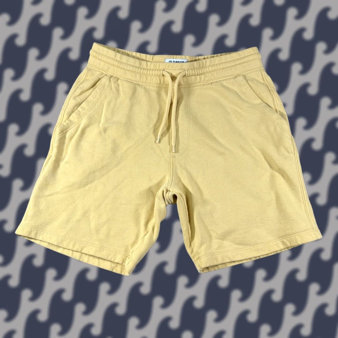 Old Navy Old Navy Shorts Mens S Mustard Yellow Fleece Sweat Drawstring Pockets Gym Size US 29 - 1 Thumbnail
