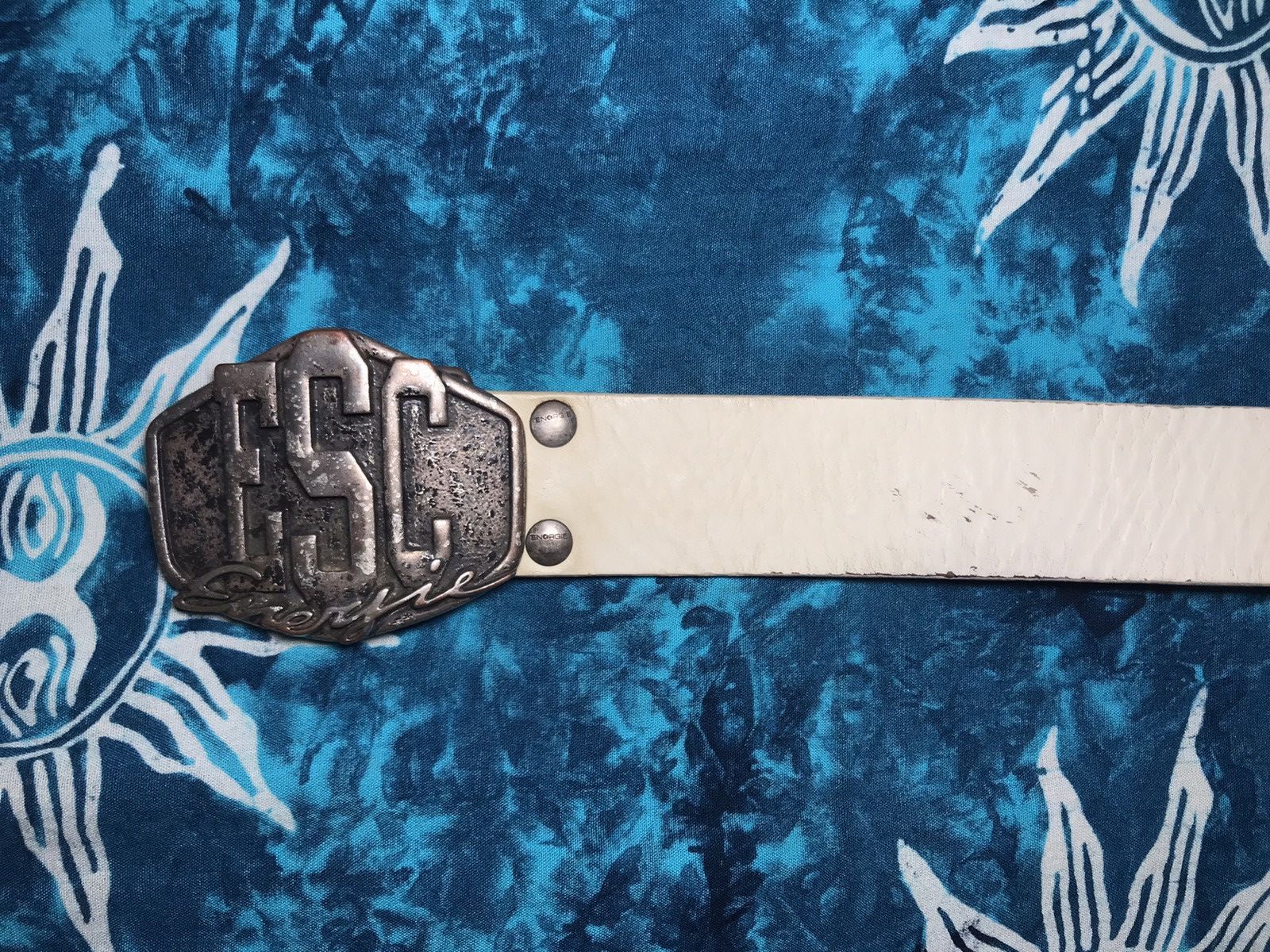 Energie Vintage Leather Belt Rodeo ENERGIE Y2K Size 34 - 3 Thumbnail