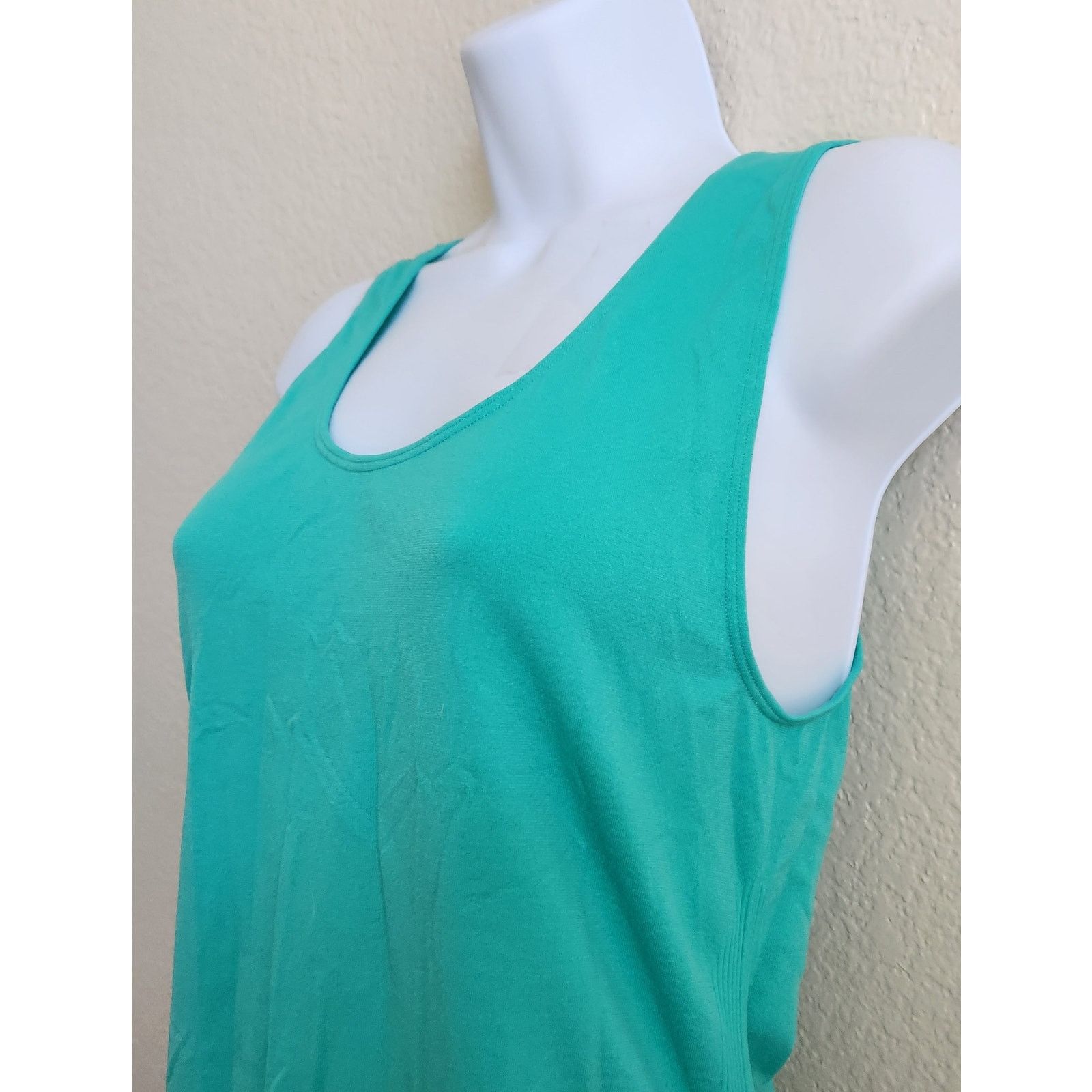 Other Cato Green Blue Round Neck Sleeveless Tank Top Large Stretch Size L / US 10 / IT 46 - 2 Thumbnail