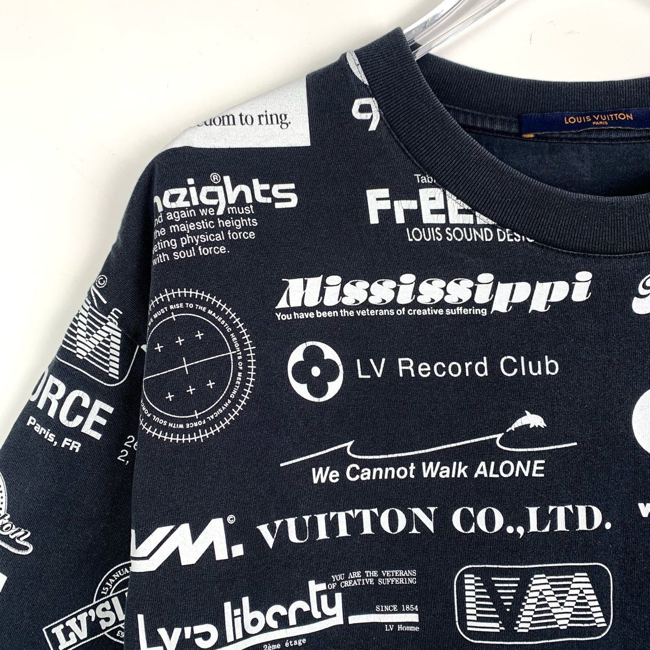 Louis Vuitton Louis Vuitton Logo Printed Black Short Sleeve T-shirt K26WX Size M / US 6-8 / IT 42-44 - 3 Thumbnail