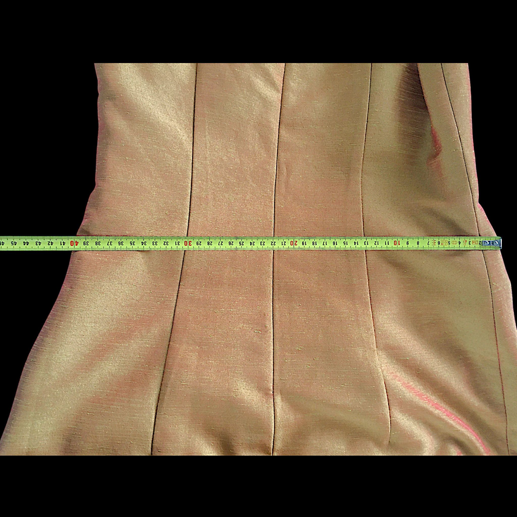 Vintage Vintage Silk Shantung Dress – Retro 1960s Design, Sheath Fit Size M / US 6-8 / IT 42-44 - 16 Thumbnail
