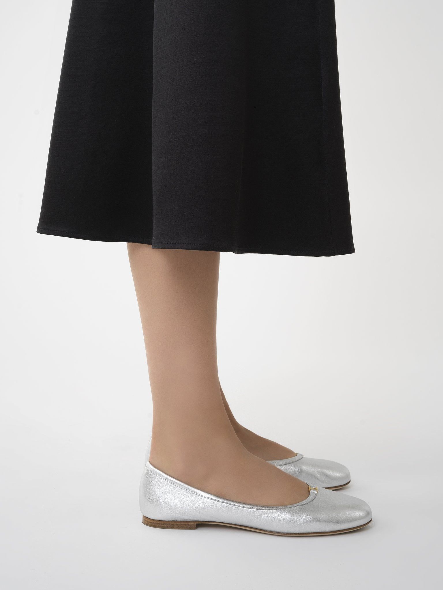 Chloe o1y0825 Leather Balet Flats in Silver Size US 8 / IT 38 - 6 Thumbnail