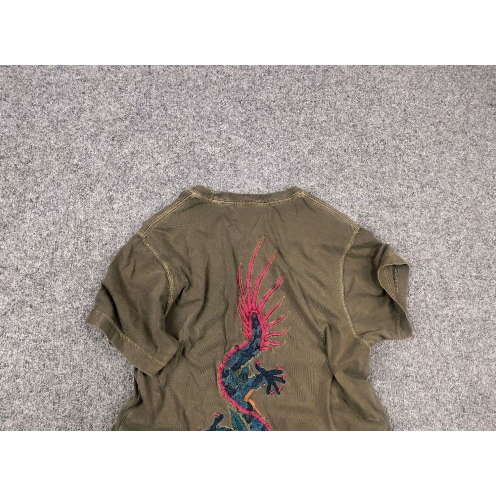 Maharishi VINTAGE Maharishi Japanese Dragon Overprint Embroidered Green T-shirt Tee Size US S / EU 44-46 / 1 - 4 Thumbnail