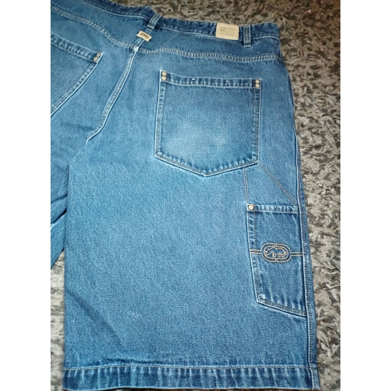 Ecko Unltd. VINTAGE Ecko Unltd Wide Jeans Shorts 90s Y2K Baggy Skater Grunge Carpenter Sz 40 Size US 40 / EU 56 - 6 Thumbnail