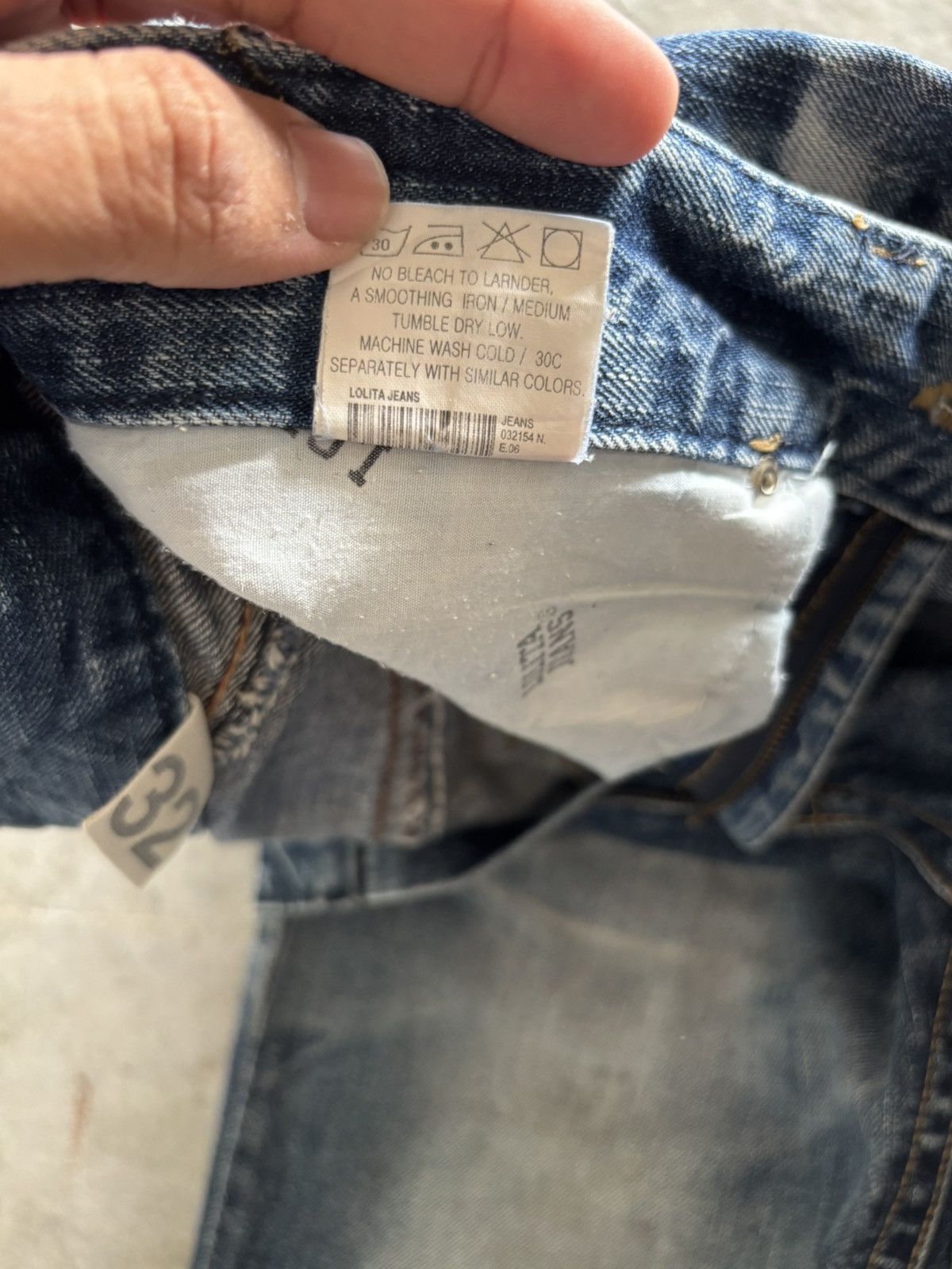 If Six Was Nine y2k lolita washed fade japanese punk dope backpocket Size US 33 - 9 Thumbnail
