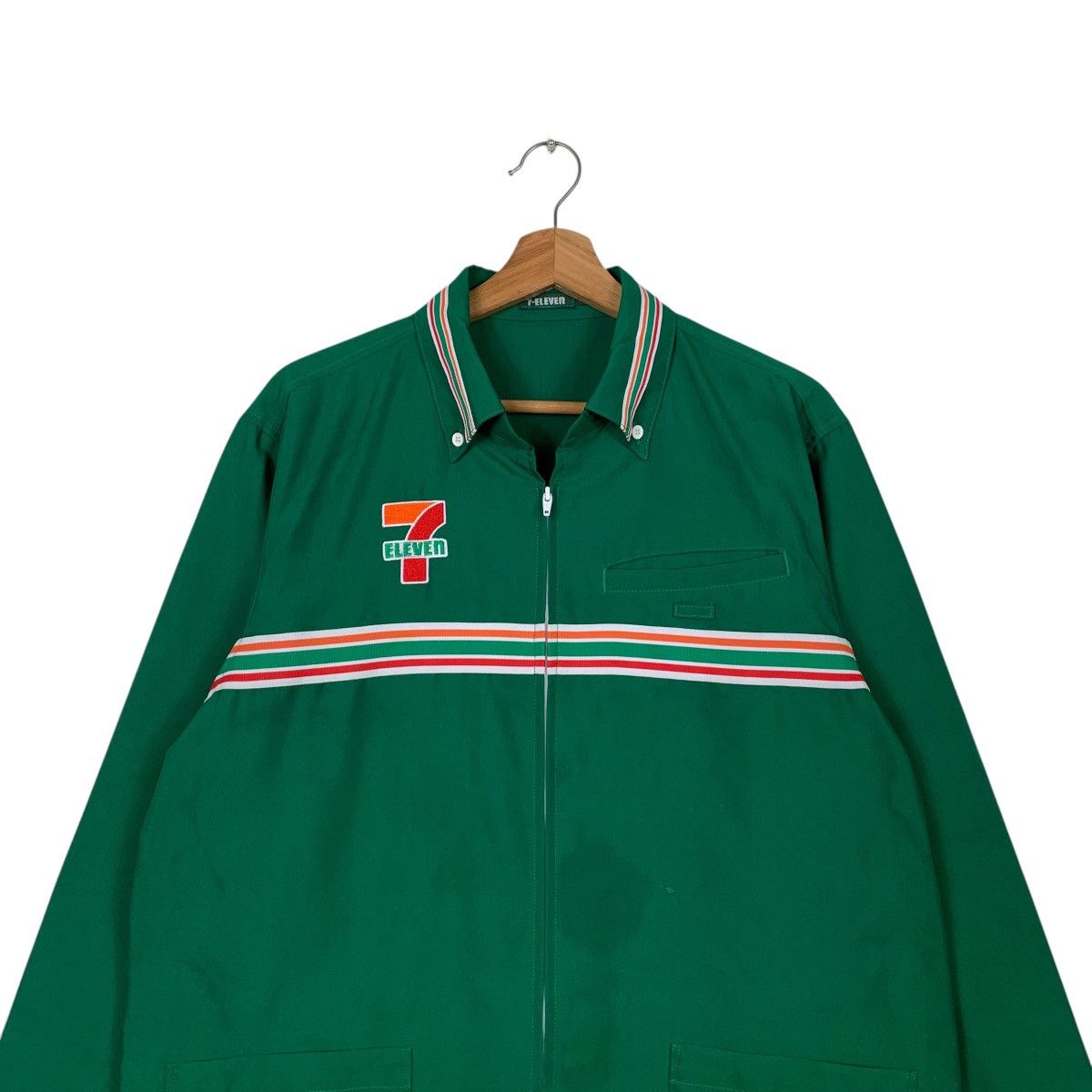 Japanese Brand 7-ELEVEN Big Logo Green Long Sleeve Uniform Jacket #2084-C91 Size US L / EU 52-54 / 3 - 2 Thumbnail