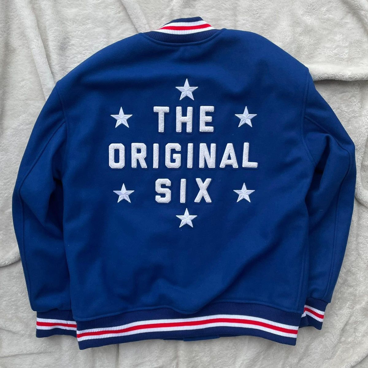 NHL × October's Very Own OVO x New York Rangers Varsity Jacket Size US M / EU 48-50 / 2 - 4 Thumbnail