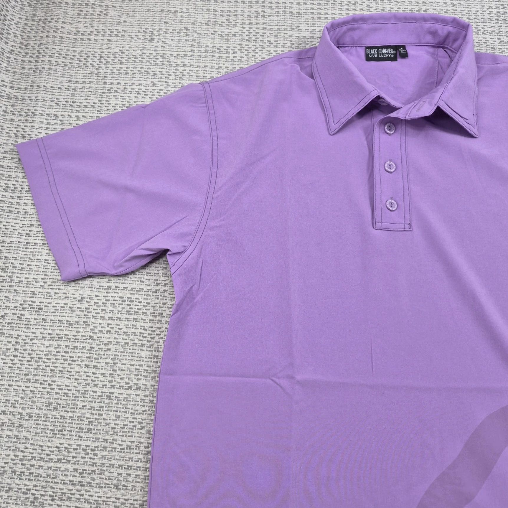 Vintage Black Clover Polo Shirt Mens Small Purple Live Lucky Performance Clover Logo Shirt mens Small Purple Black Clover Polo Shirt Size US S / EU 44-46 / 1 - 3 Thumbnail