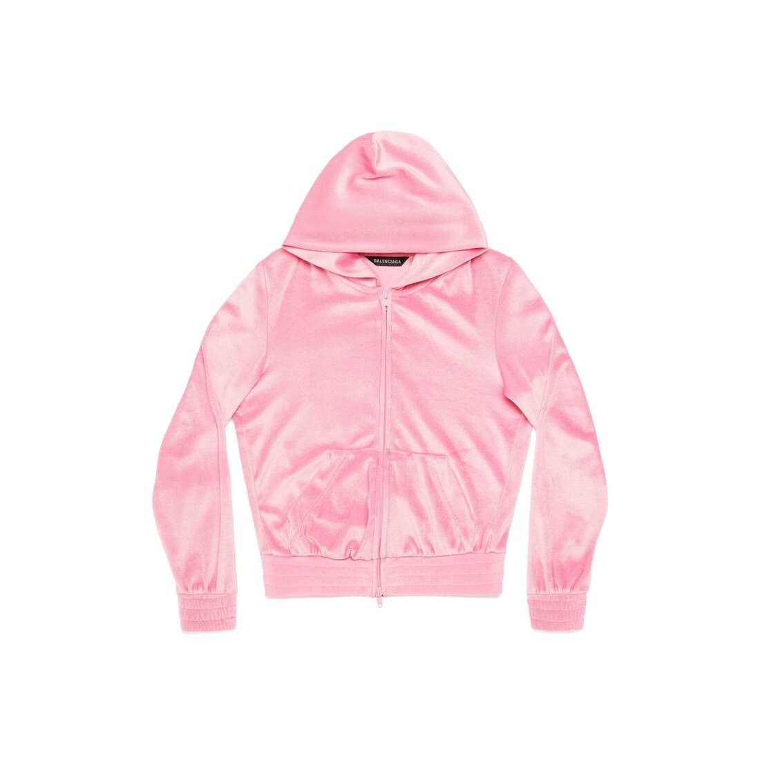 Balenciaga o1bcso1str1124 BB Paris Strass Zip-Up Hoodie Fitted in Pink Size M / US 6-8 / IT 42-44 - 1 Thumbnail