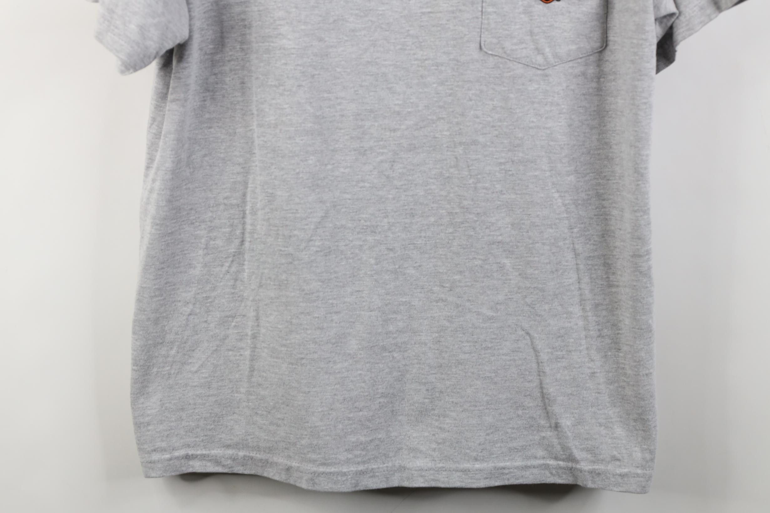 Harley Davidson Vintage Harley Davidson Velour Logo Pocket T-Shirt Gray Size US M / EU 48-50 / 2 - 3 Thumbnail