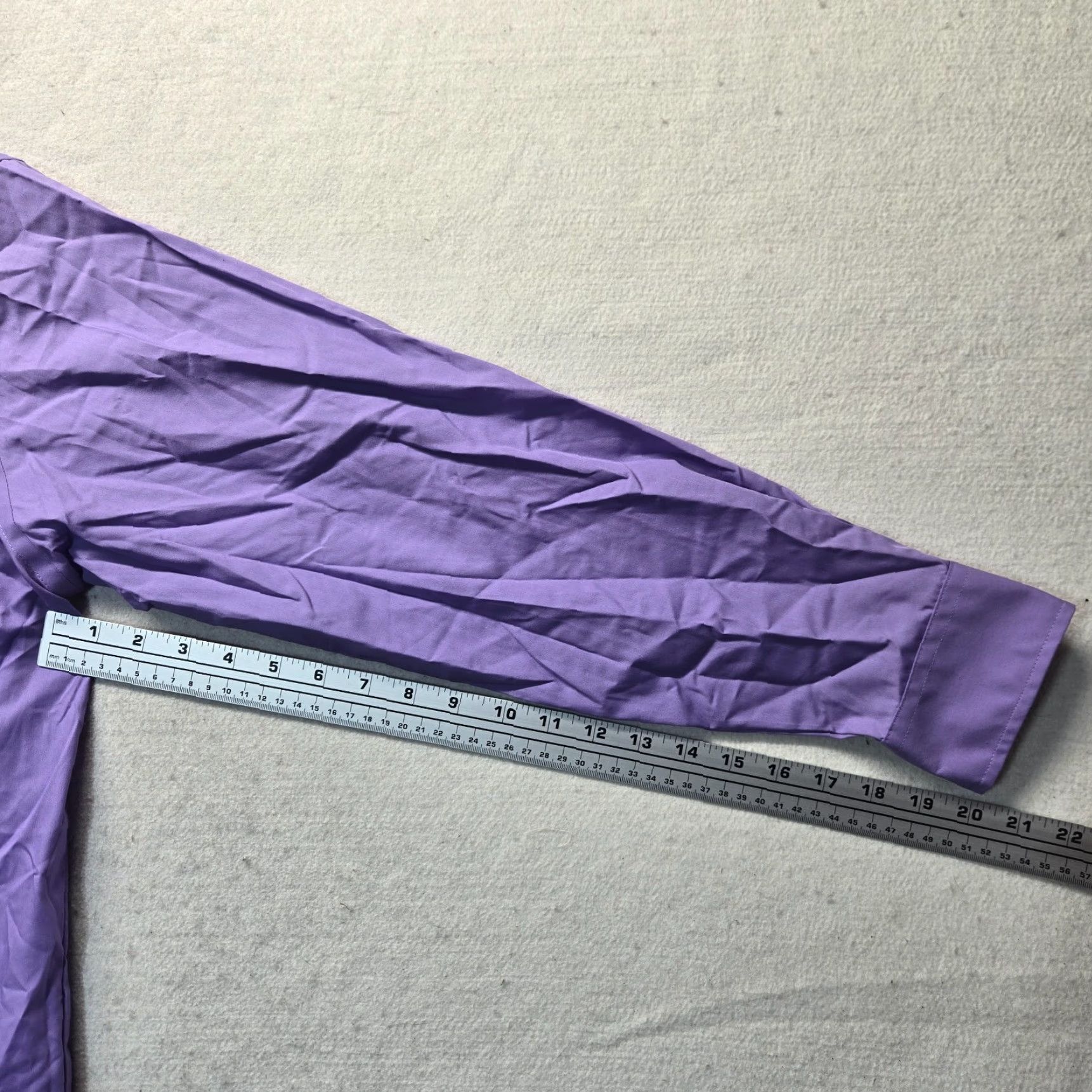 Stafford Stafford Shirt Solid Light Purple Long Sleeve Button Up Classic Fit Mens 16.5 Purple Cotton Blend Dress Shirt Collar Spread 16.5 Mens Size US XL / EU 56 / 4 - 5 Thumbnail