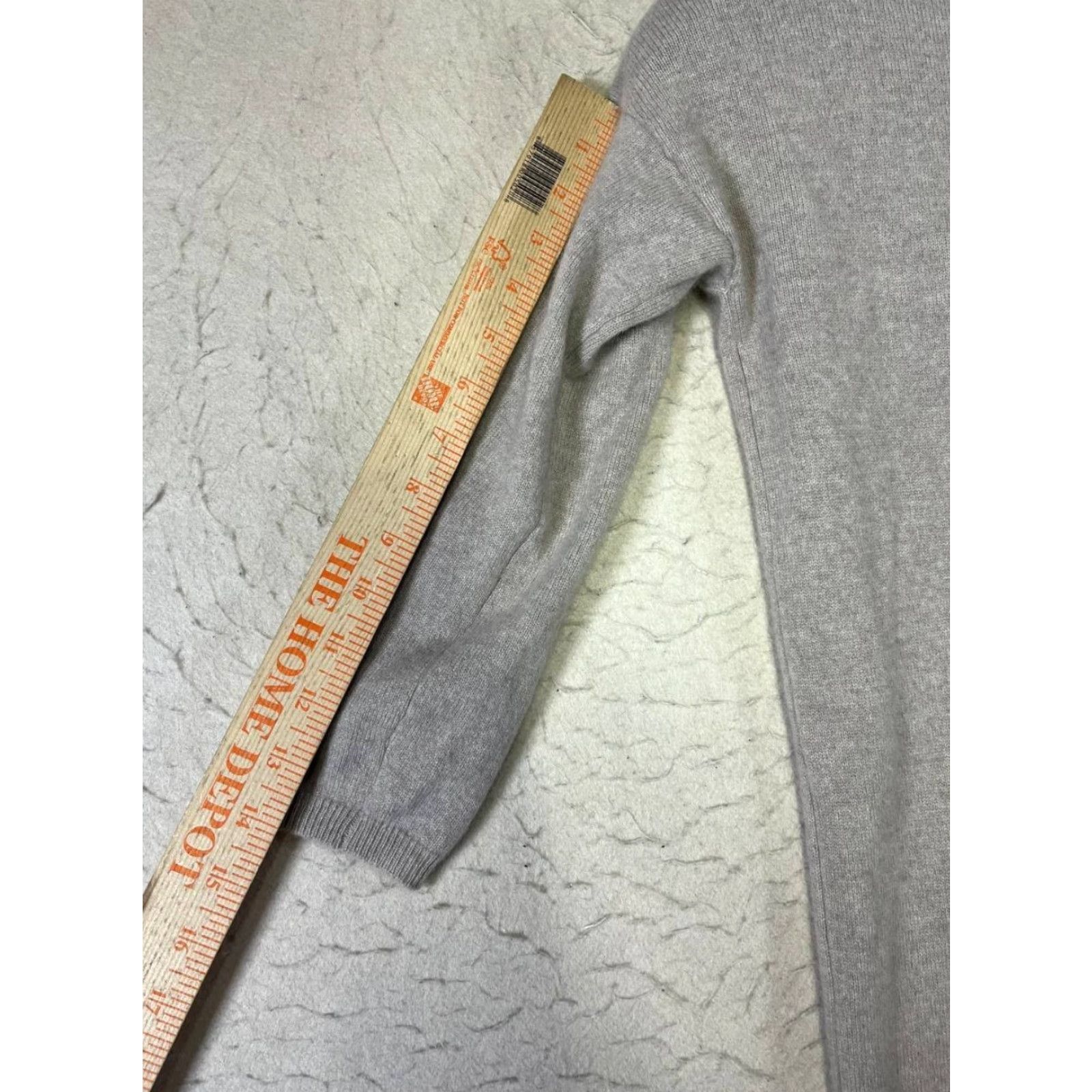 Vintage 360 Cashmere Women’s Sweater Dress S Gray 100% Cashmere 3/4 Sleeve Pullover V-Neck A-Line Midi Dress Women Slimming Knit Fashion Size S / US 4 / IT 40 - 4 Thumbnail