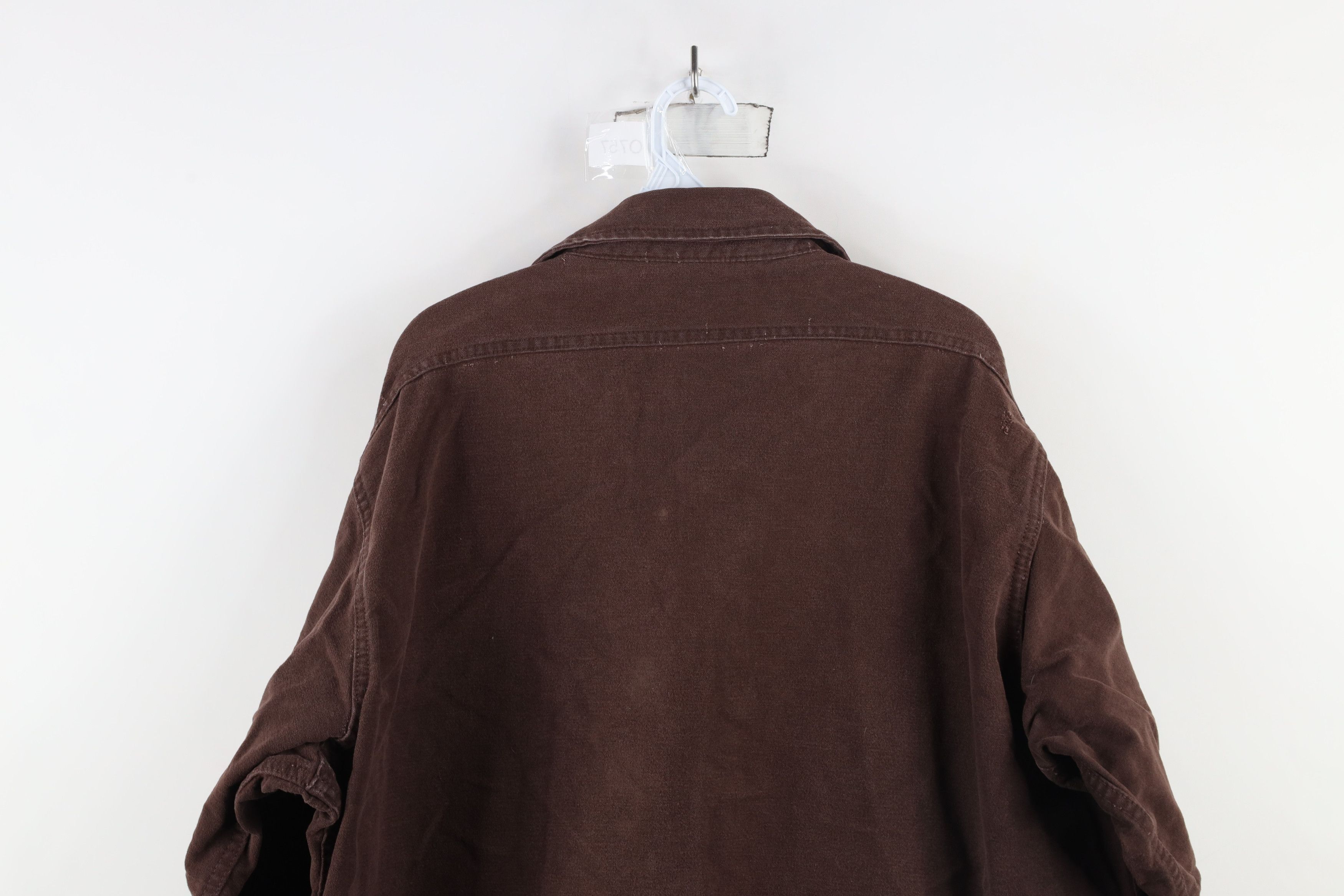 Vintage × Woolrich Woolen Mills Vintage 70s Woolrich Chamois Cloth Button Shirt Brown USA Size US XXL / EU 58 / 5 - 14 Thumbnail