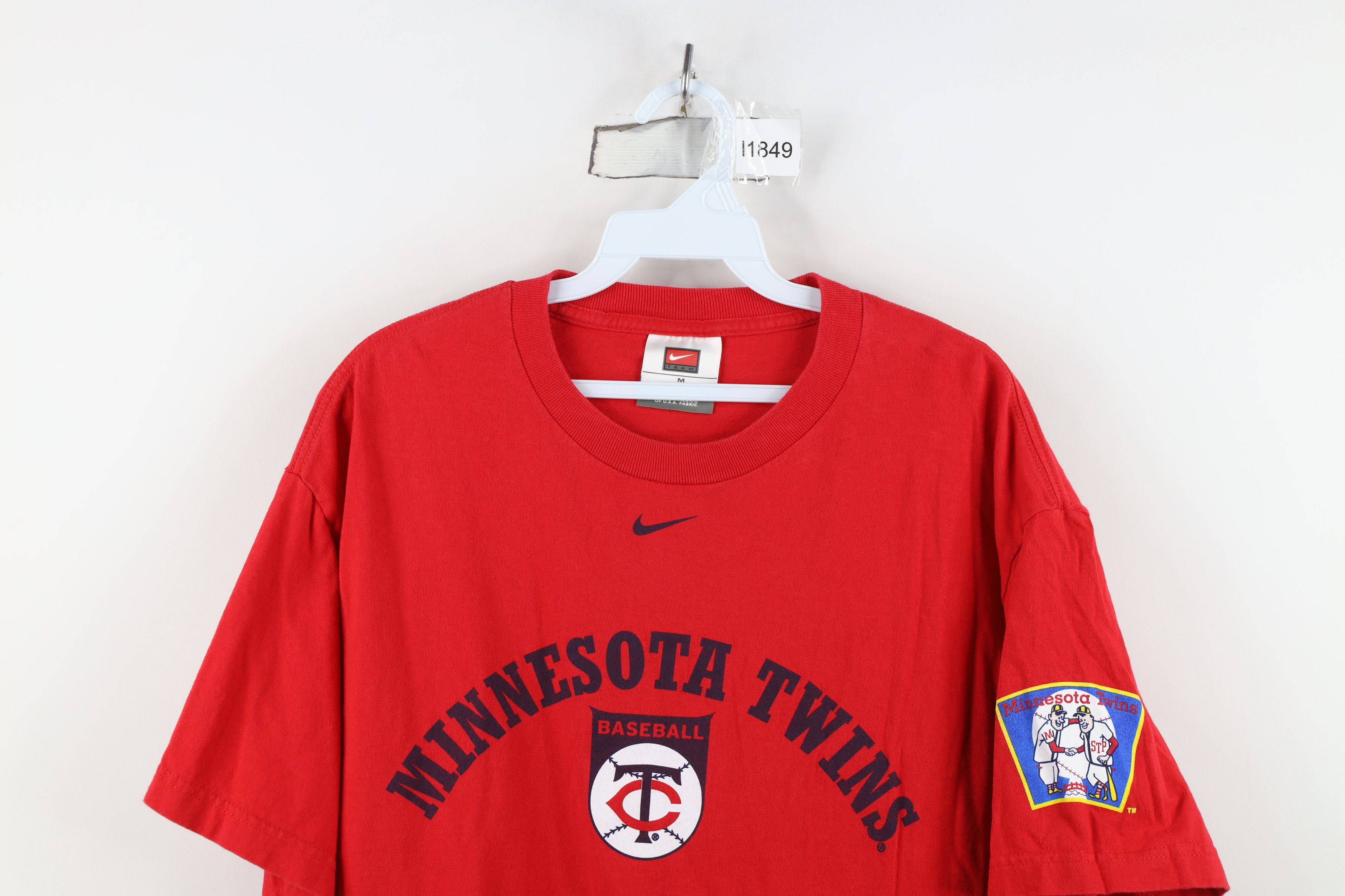 Nike Vintage Nike Swoosh Minnesota Twins Baseball T-Shirt Red Size US M / EU 48-50 / 2 - 2 Thumbnail