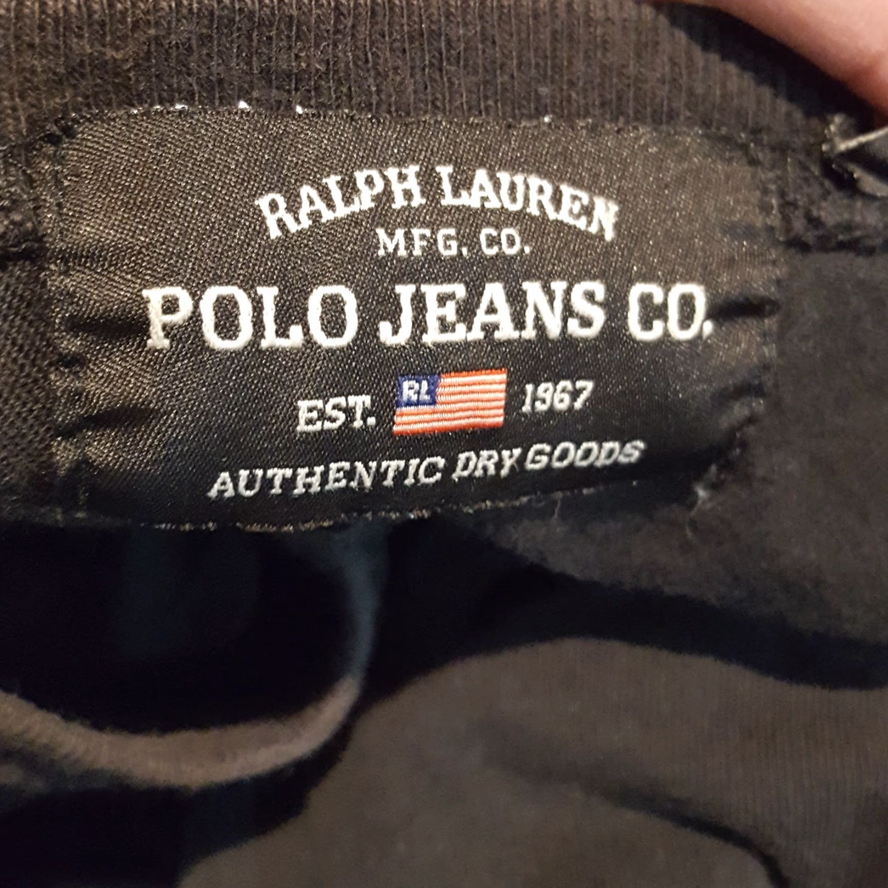Ralph Lauren VINTAGE Ralph Lauren Polo Jeans Co T-Shirt Men XL Black Cotton Embroidered Logo 90s Grunge Preppy Vintage Size US XL / EU 56 / 4 - 4 Thumbnail