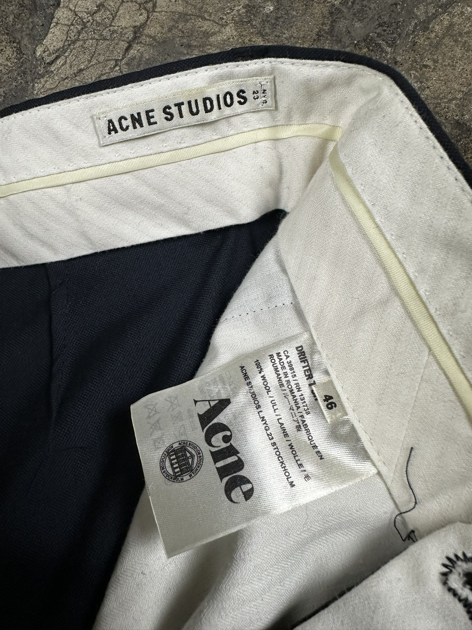 Acne Studios Vintage Acne Studios Wool Casual Chino Pants Navy Size US 30 / EU 46 - 3 Thumbnail