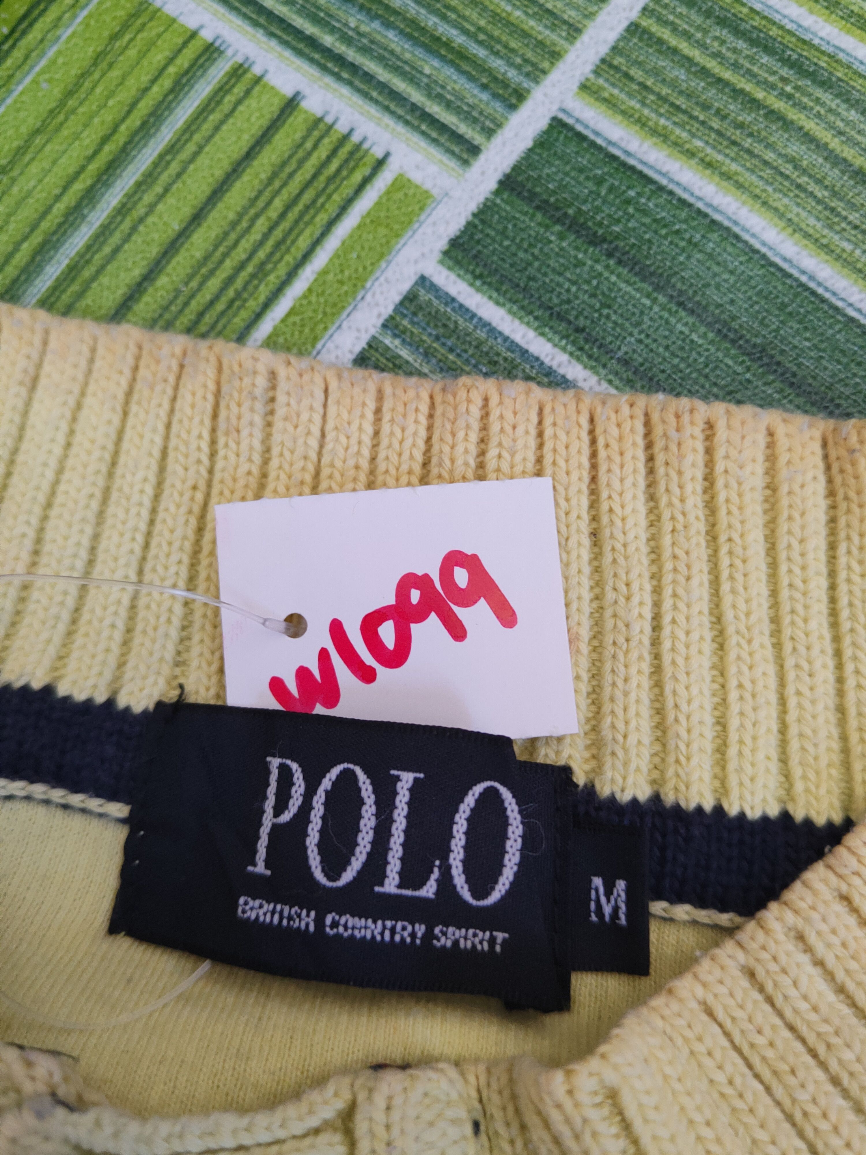 Homespun Knitwear × Japanese Brand × Vintage Polo Yellow Knitwear Sweatshirts #W1099 Size US M / EU 48-50 / 2 - 12 Thumbnail