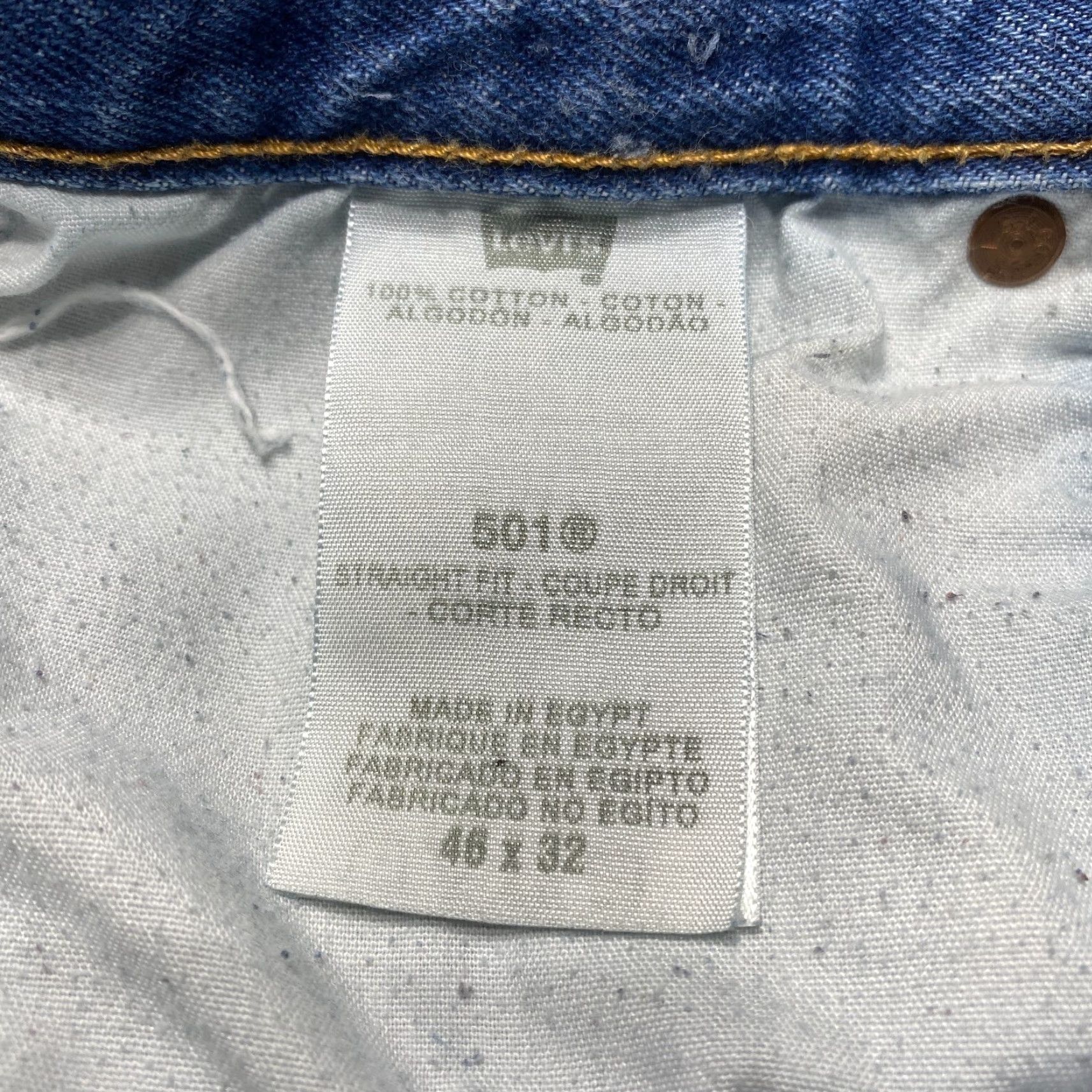 Levi's Levi's 501 Denim Shorts Mens 42 Blue Straight Fit Button Fly Cutoff Raw Hem Bermuda Casual 501s Mens Size US 42 / EU 58 - 7 Thumbnail