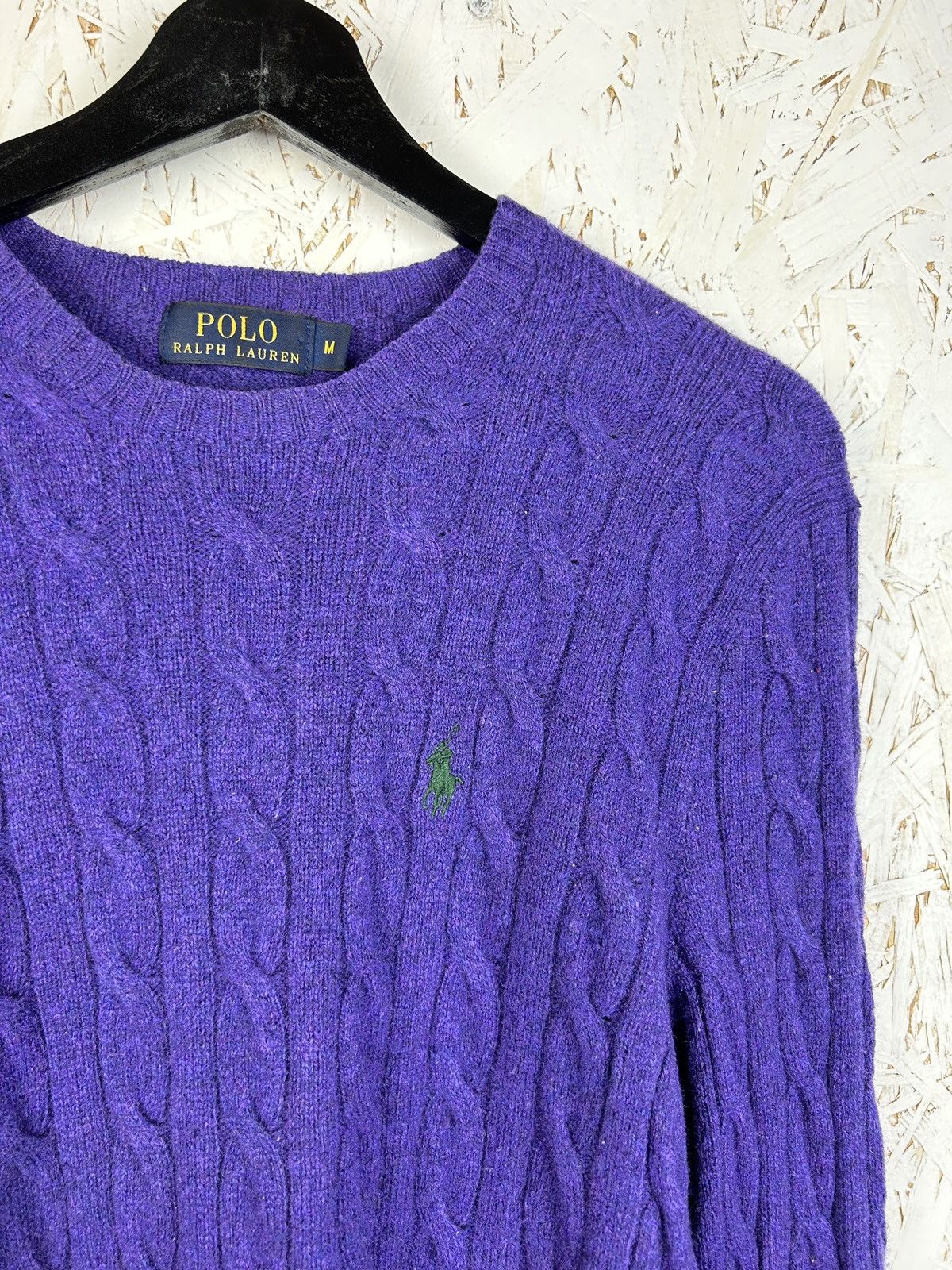 Polo Ralph Lauren Polo By Ralph Lauren Cable Knit Wool Sweater Iconic Size M Size US M / EU 48-50 / 2 - 2 Thumbnail