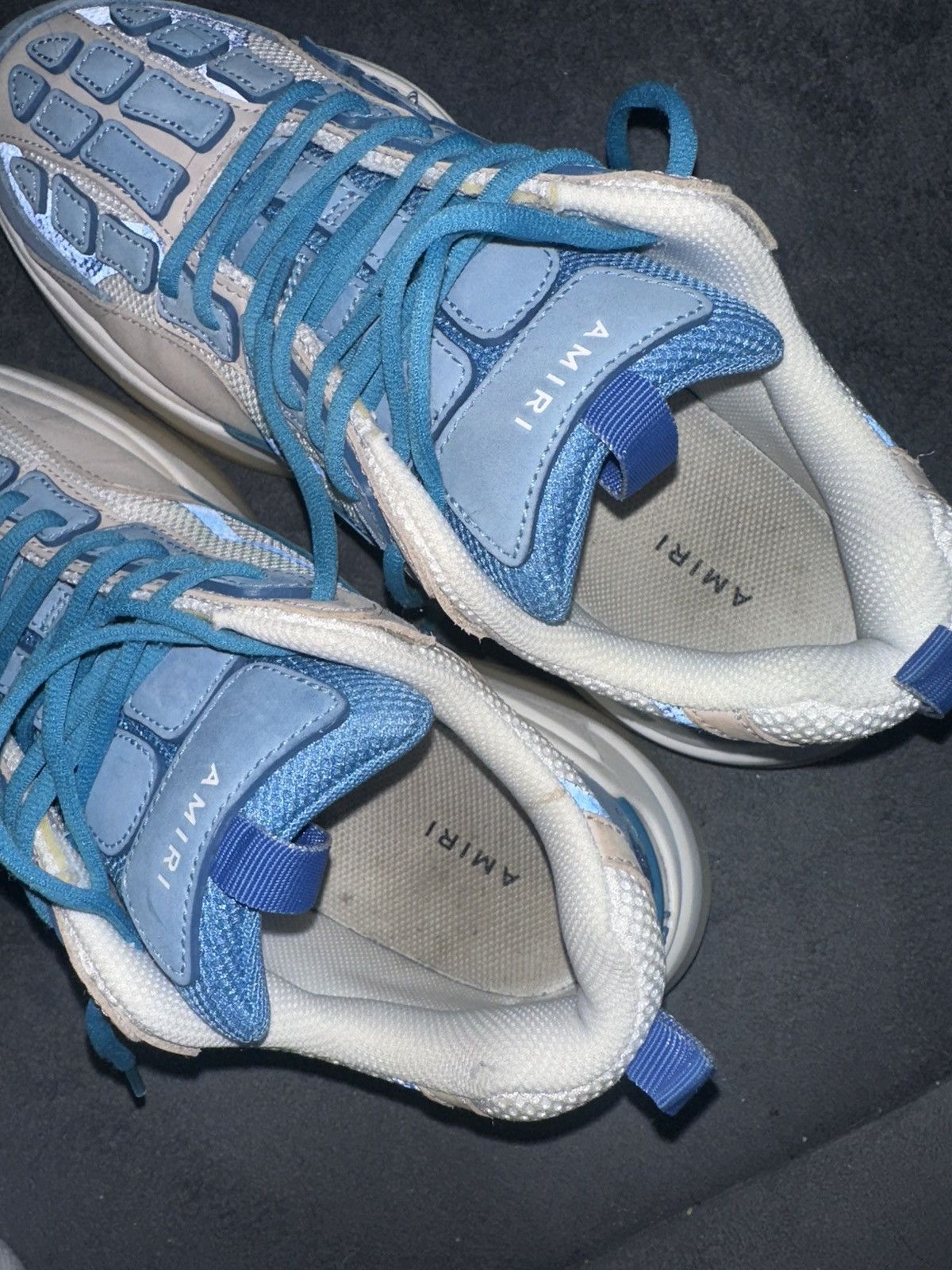 Amiri Amiri Mesh Bone Runners Neon Blue & White Size 11/44 Size US 11 / EU 44 - 6 Thumbnail