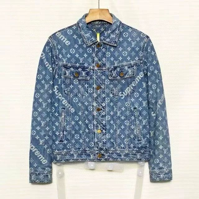 Louis Vuitton Louis Vuitton x Supreme Logo Denim Jacket Size US S / EU 44-46 / 1 - 1 Thumbnail
