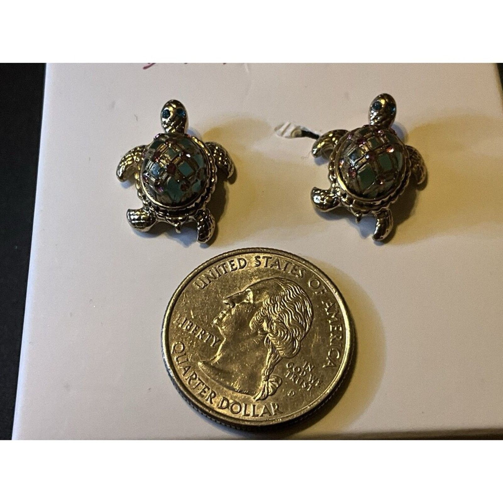 Betsey Johnson Betsey Johnson Sea Turtle Earrings. Blue and Pink Crystals Size ONE SIZE - 3 Thumbnail
