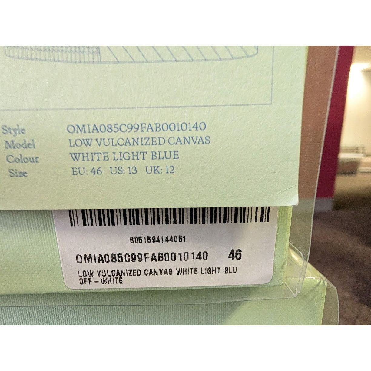 Off-White o1rshd1 Q:5 / Low Vulcanized Canvas Sneaker in Light Blue 46 Size US 13 / EU 46 - 15 Thumbnail
