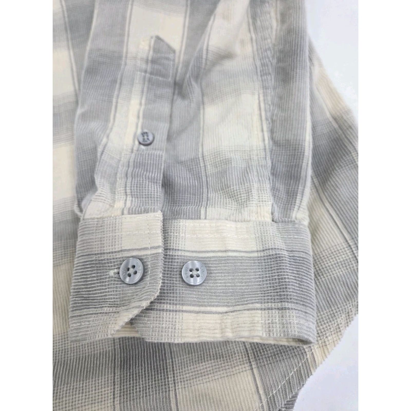 Ben Sherman Ben Sherman Mens Long Sleeve Beige/Grey Plaid Cotton Shirt L Corduroy Button-Up Pocket Embroidered Classic Fall Winter Spring Casual Travel Canary Size US L / EU 52-54 / 3 - 7 Thumbnail