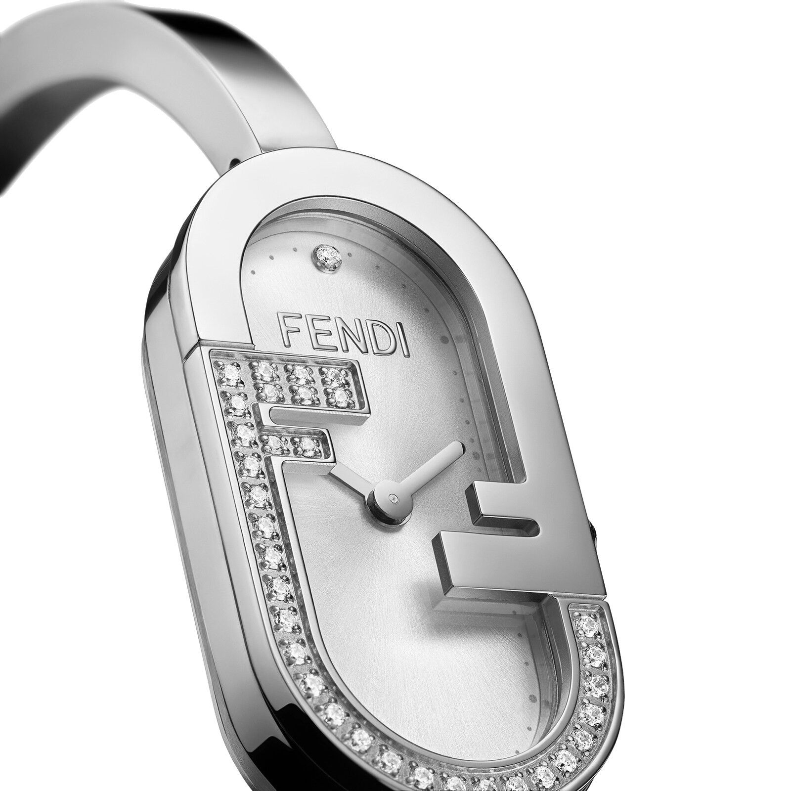 Fendi o1w1db10625 Size: OS / O'Lock Vertical Watch in Silver Size ONE SIZE - 5 Thumbnail