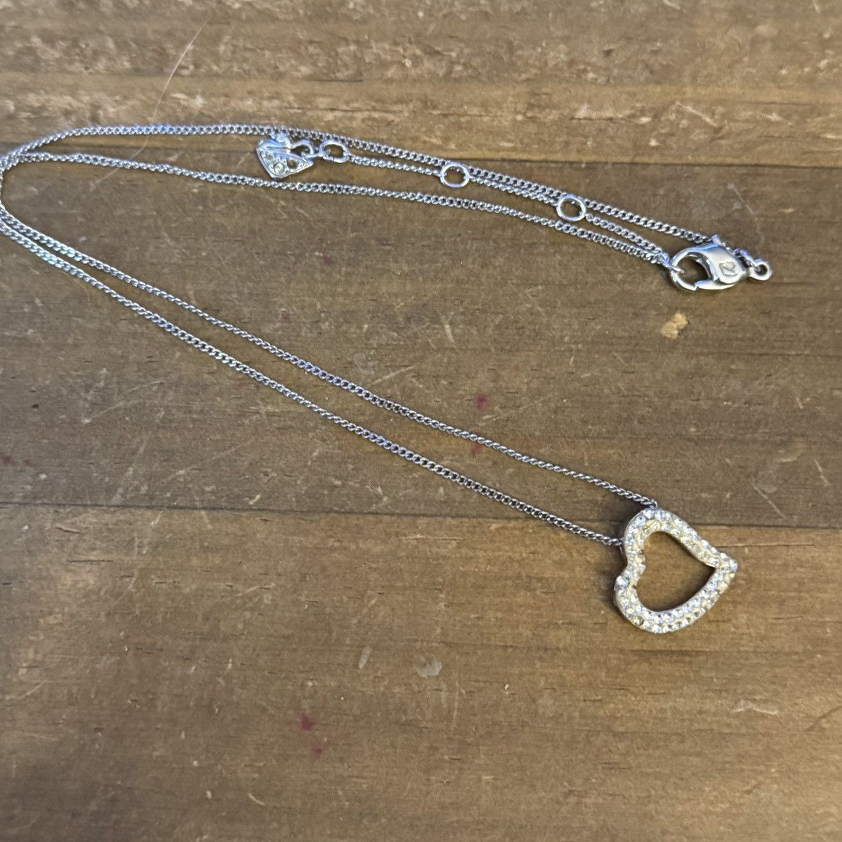 Swarovski Swarovski silver open pave heart pendant necklace Size ONE SIZE - 3 Thumbnail