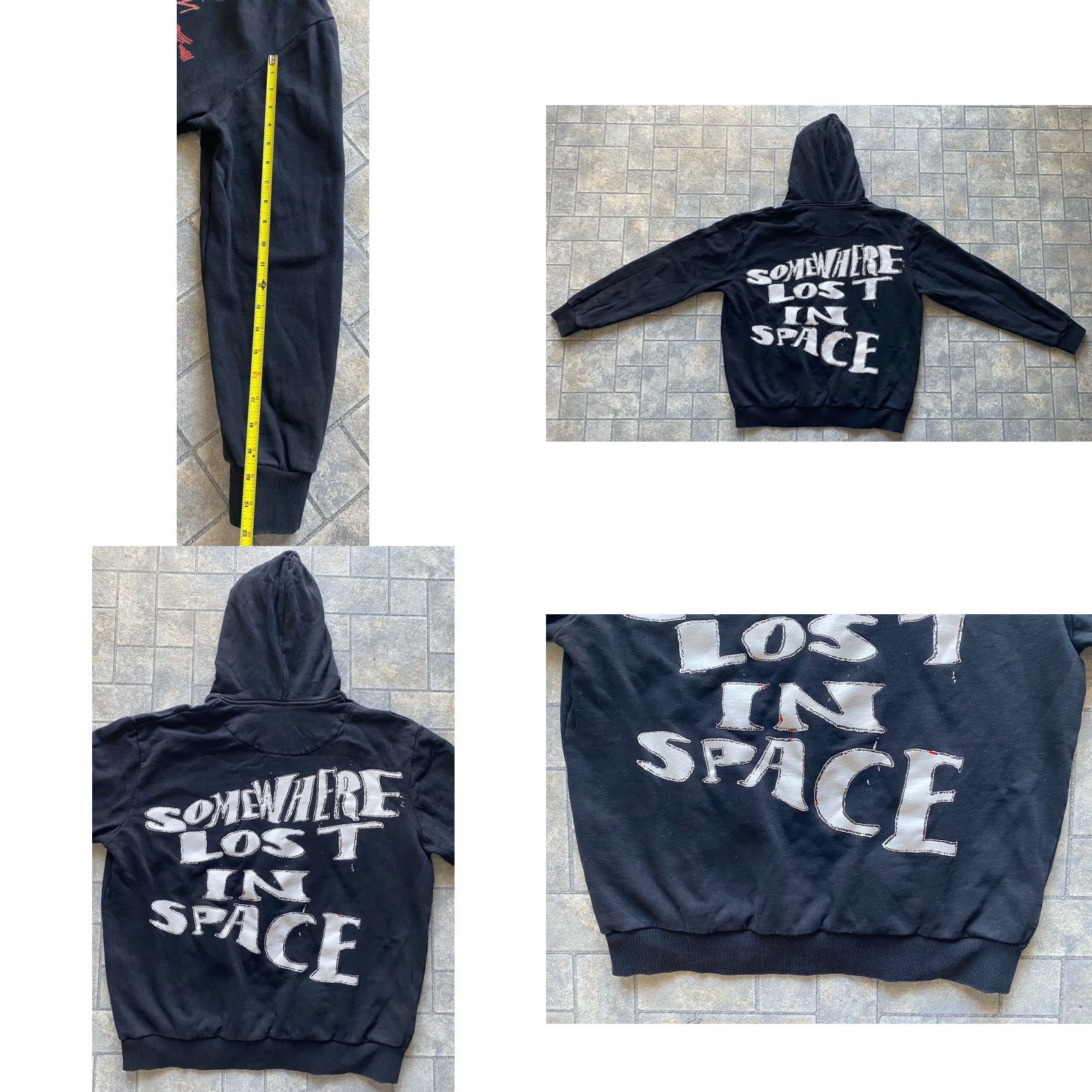 Vintage LSDREAM Hoodie Mens XL Black Pullover Peace Love & Wubz Somewhere Lost In Space Size US XL / EU 56 / 4 - 9 Thumbnail