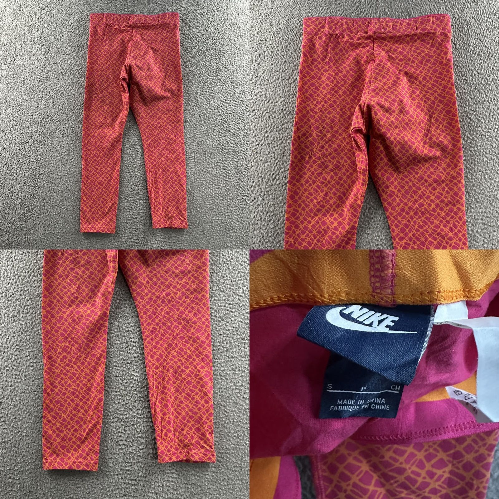 Nike Nike Womens Leggings Pink Size Small Pull On Cropped Stretch Cotton Blend Size 28" / US 6 / IT 42 - 9 Thumbnail
