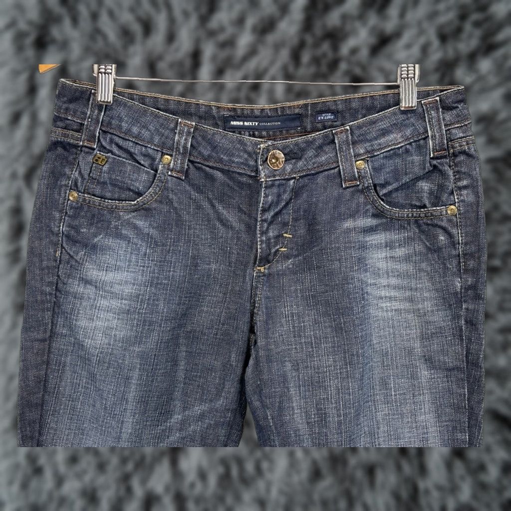Miss Sixty VINTAGE Miss Sixty Cut-Off Shorts Women 30 Blue Low Rise Bermuda Denim 14” Inseam Y2K Size 30" / US 8 / IT 44 - 1 Thumbnail