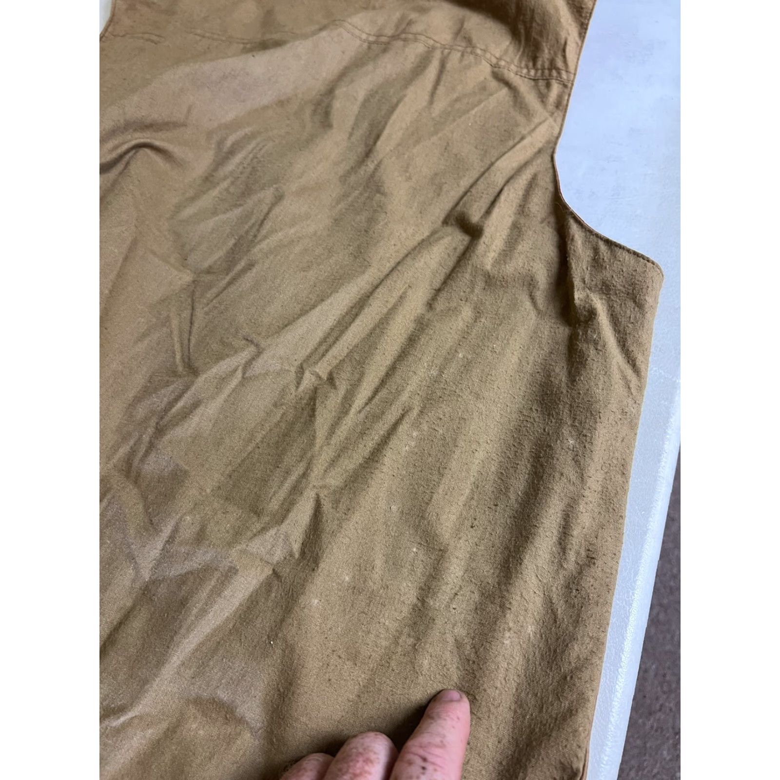 Orvis VINTAGE Orvis Suede Leather Vest Tan Short Snap Vest Pockets Men Sz Large Regular Fit Size US L / EU 52-54 / 3 - 7 Thumbnail