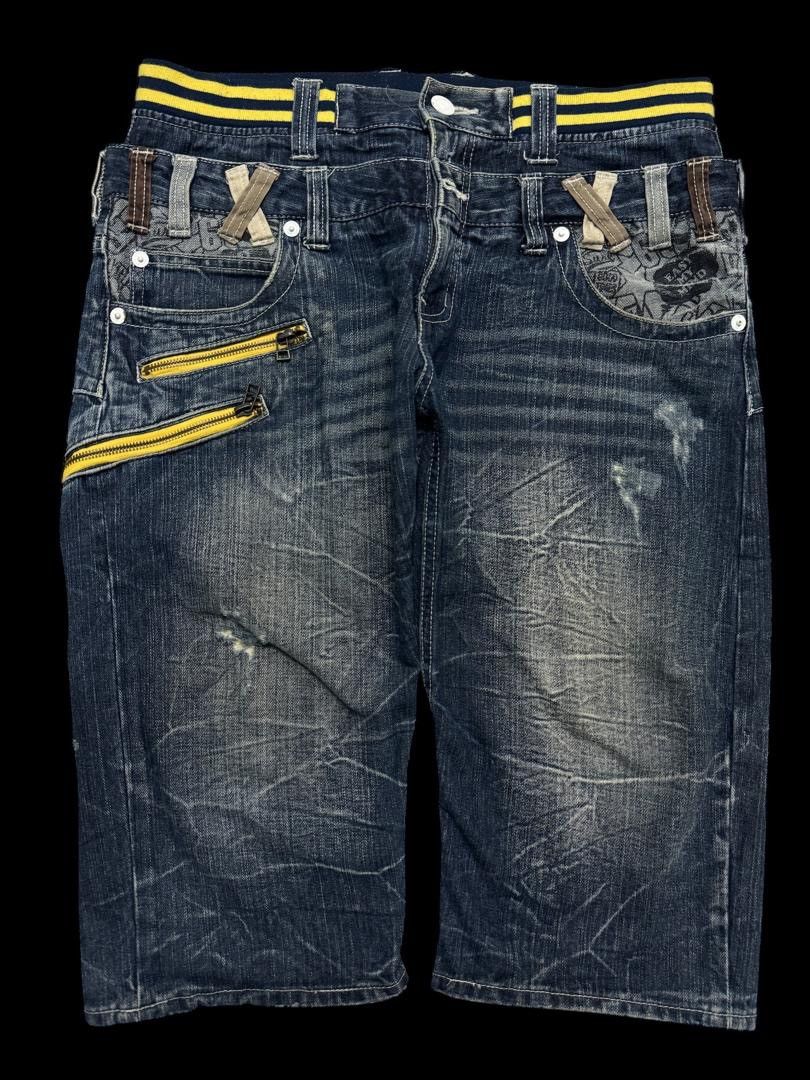 Vintage RARE Vintage Japanese Double Waist Mudwash Short Pants Sick Size US 32 / EU 48 - 1 Thumbnail
