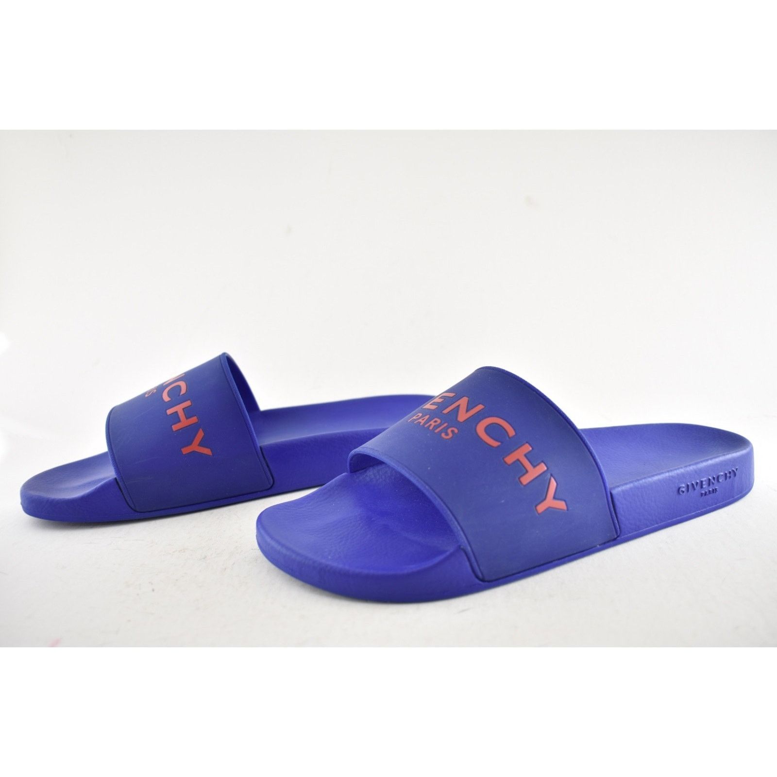 Givenchy Givenchy Paris Blue Red Logo Rubber Pool Slide Sandal 44 11 Size US 11 / EU 44 - 10 Thumbnail