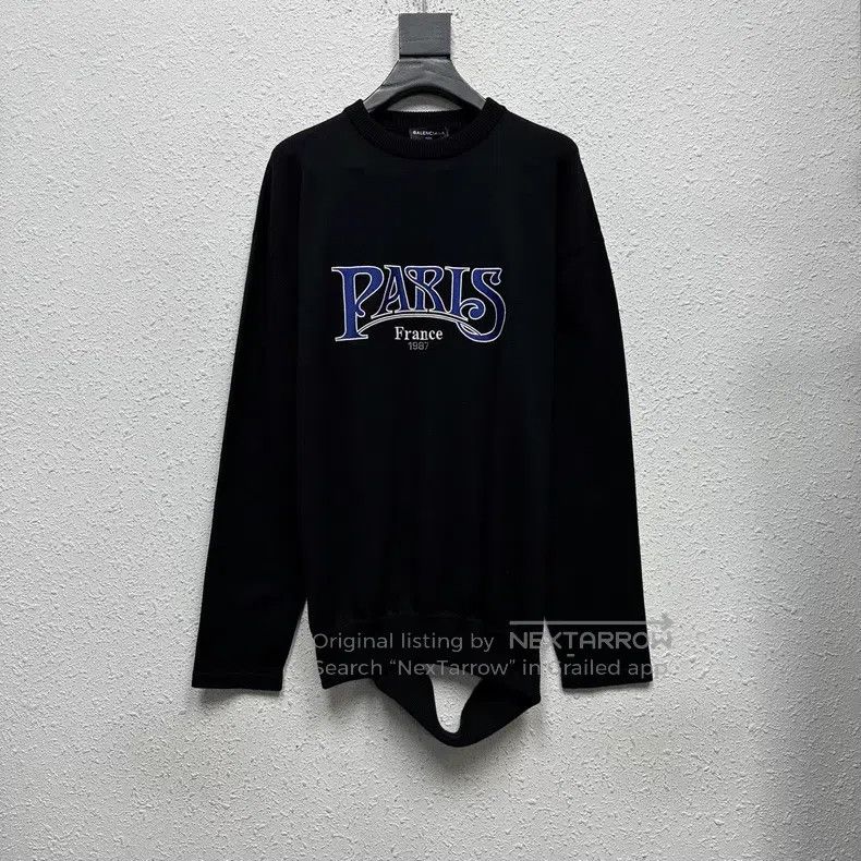 Balenciaga Balenciaga Destroyed Hem Sweater Size US S / EU 44-46 / 1 - 1 Thumbnail