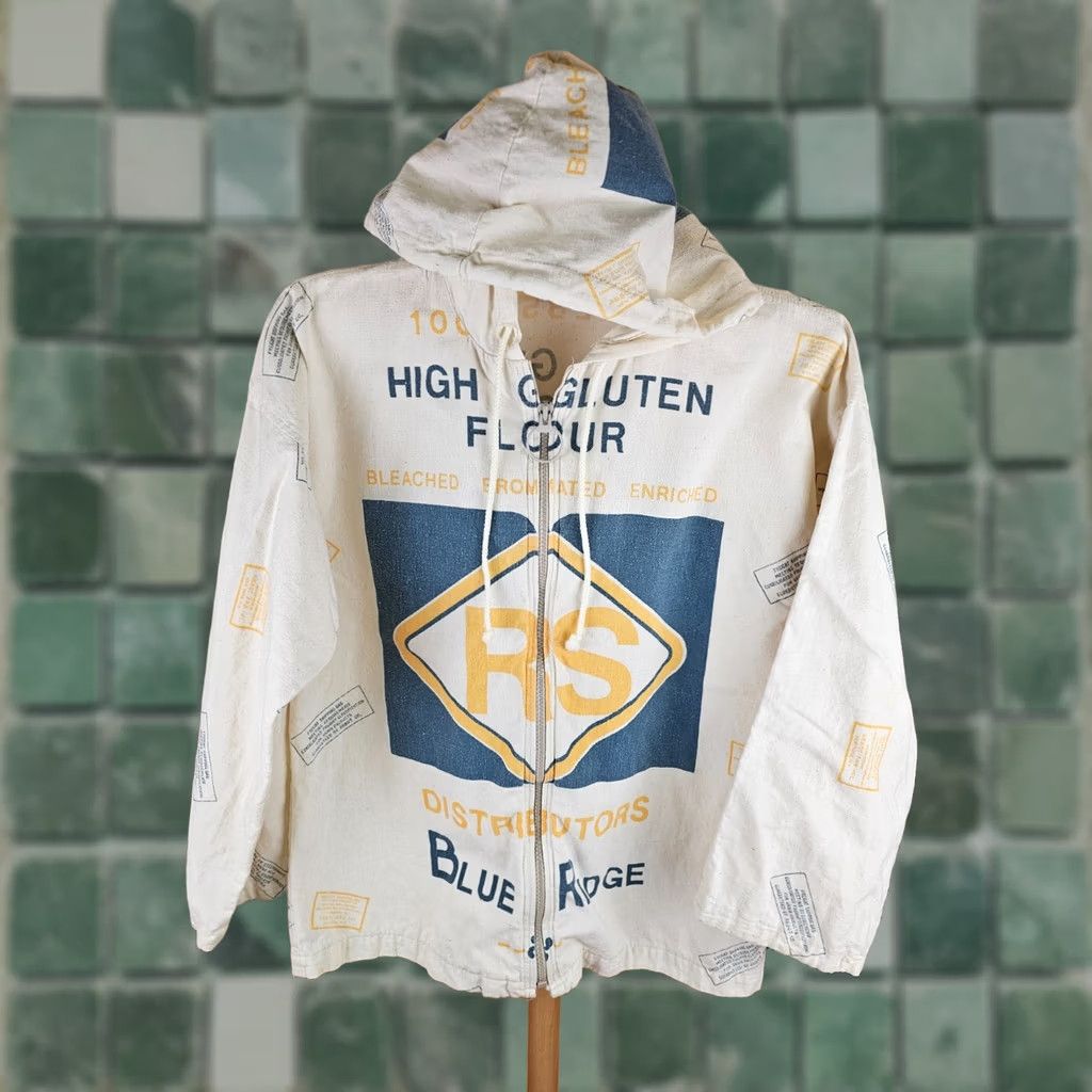 Vintage VINTAGE BLUE RIDGE HOODED JACKET Shirt Men L Beige 80's Anorak Cross Chest 22 IN etc Size US L / EU 52-54 / 3 - 1 Thumbnail